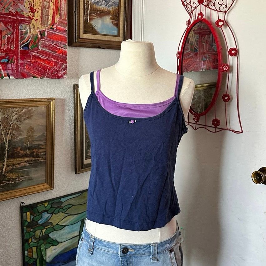 Other kathy ireland blue purple layered tank top Size L / US 10 / IT 46 - 1 Thumbnail