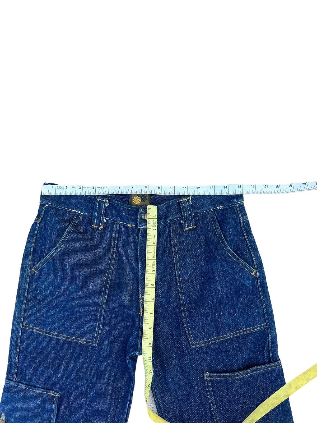 Vintage Vintage SHANIT CORE Japan Cargo Wide Leg Denim Jeans Size US 29 - 3 Thumbnail
