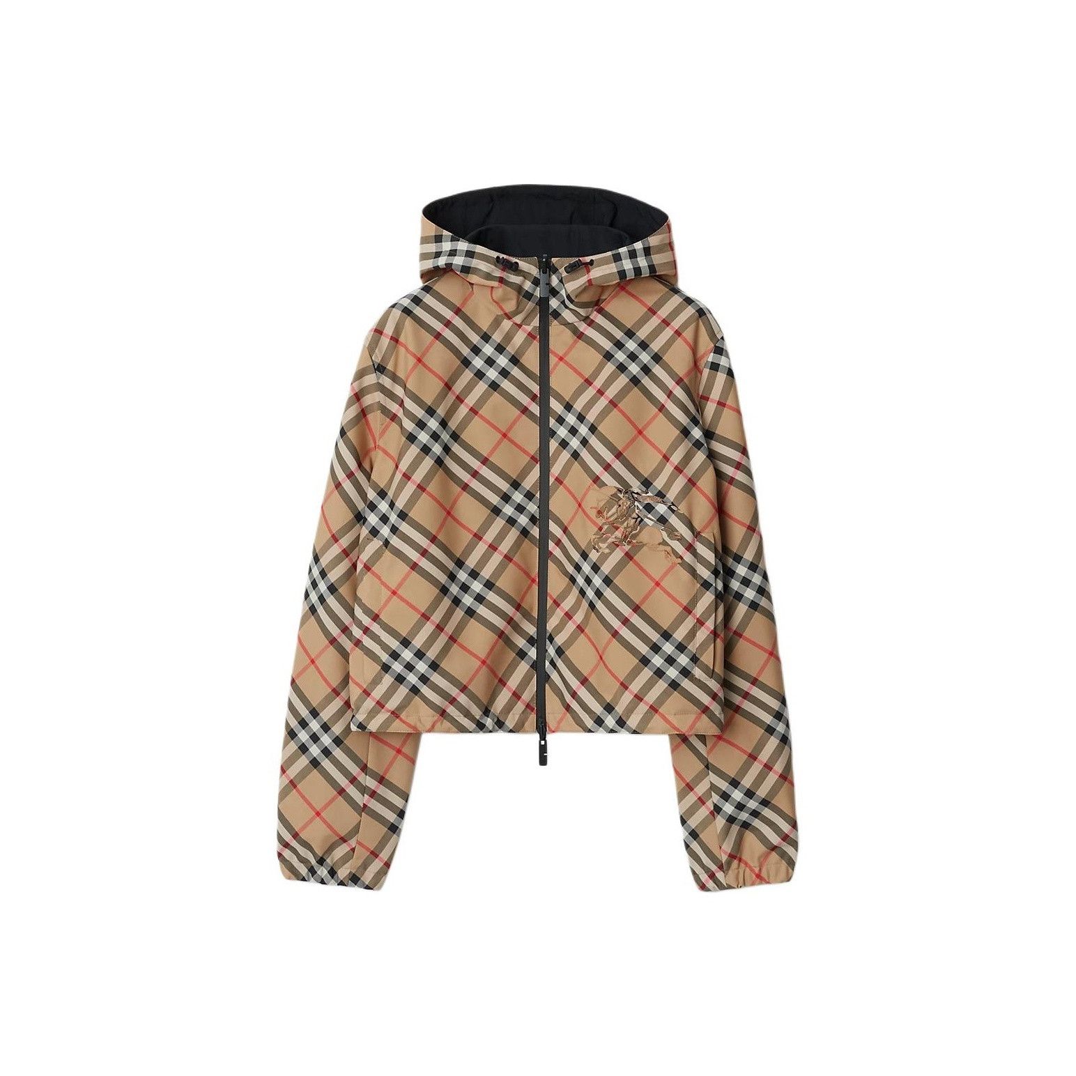 Burberry Burberry Check Hooded Zip Jacket Size XS Size XS / US 0-2 / IT 36-38 - 1 Thumbnail