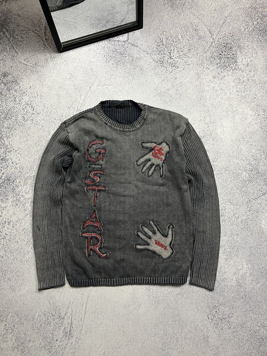 G-Star Vintage Y2k Avant Garde G Star Crazy Sweater Japanese Style Size US L / EU 52-54 / 3 - 1 Thumbnail
