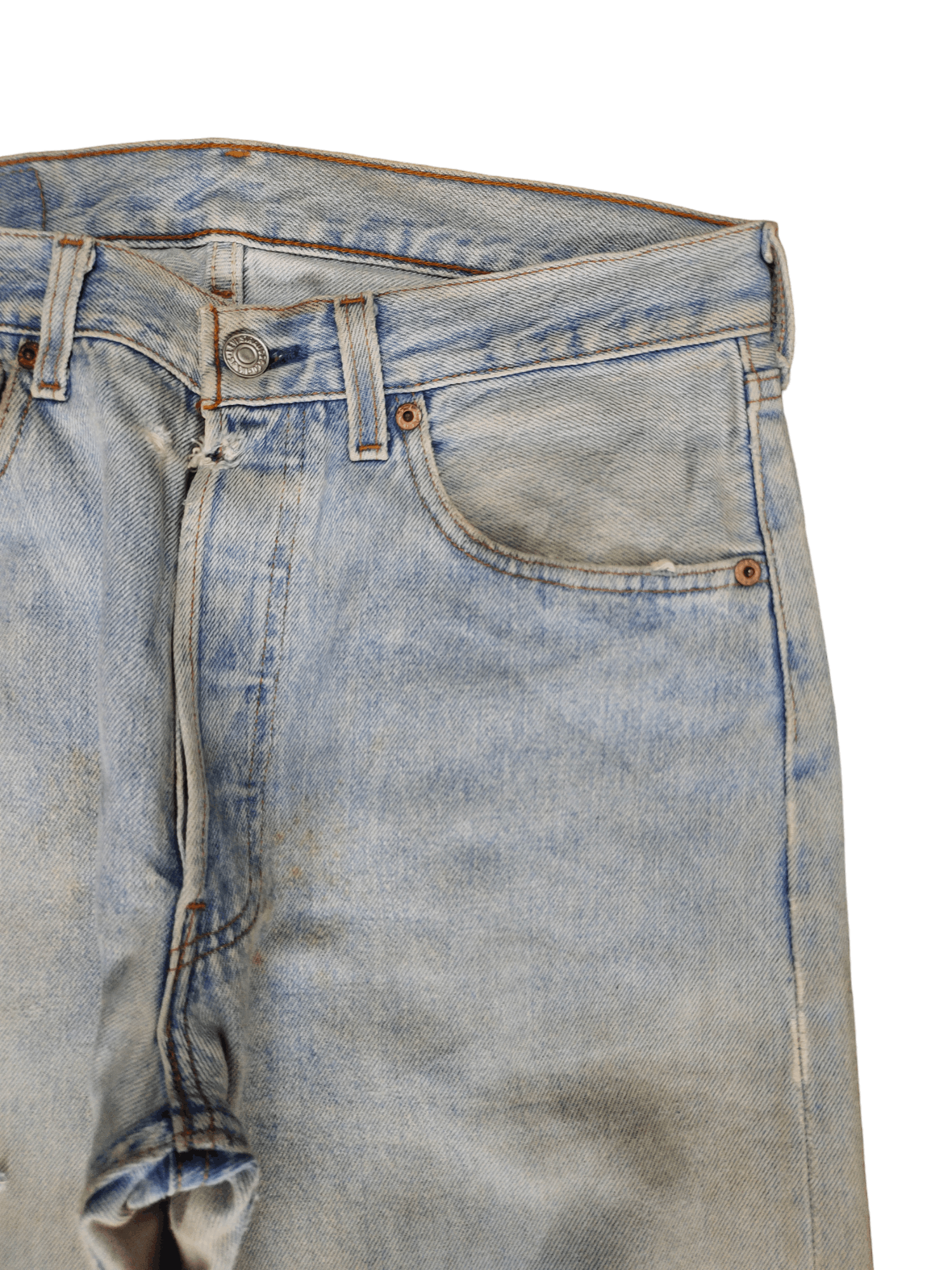 Levi's Vintage 90s Levis 501 Distress Rusty Faded Denim Jeans Size US 31 - 3 Thumbnail