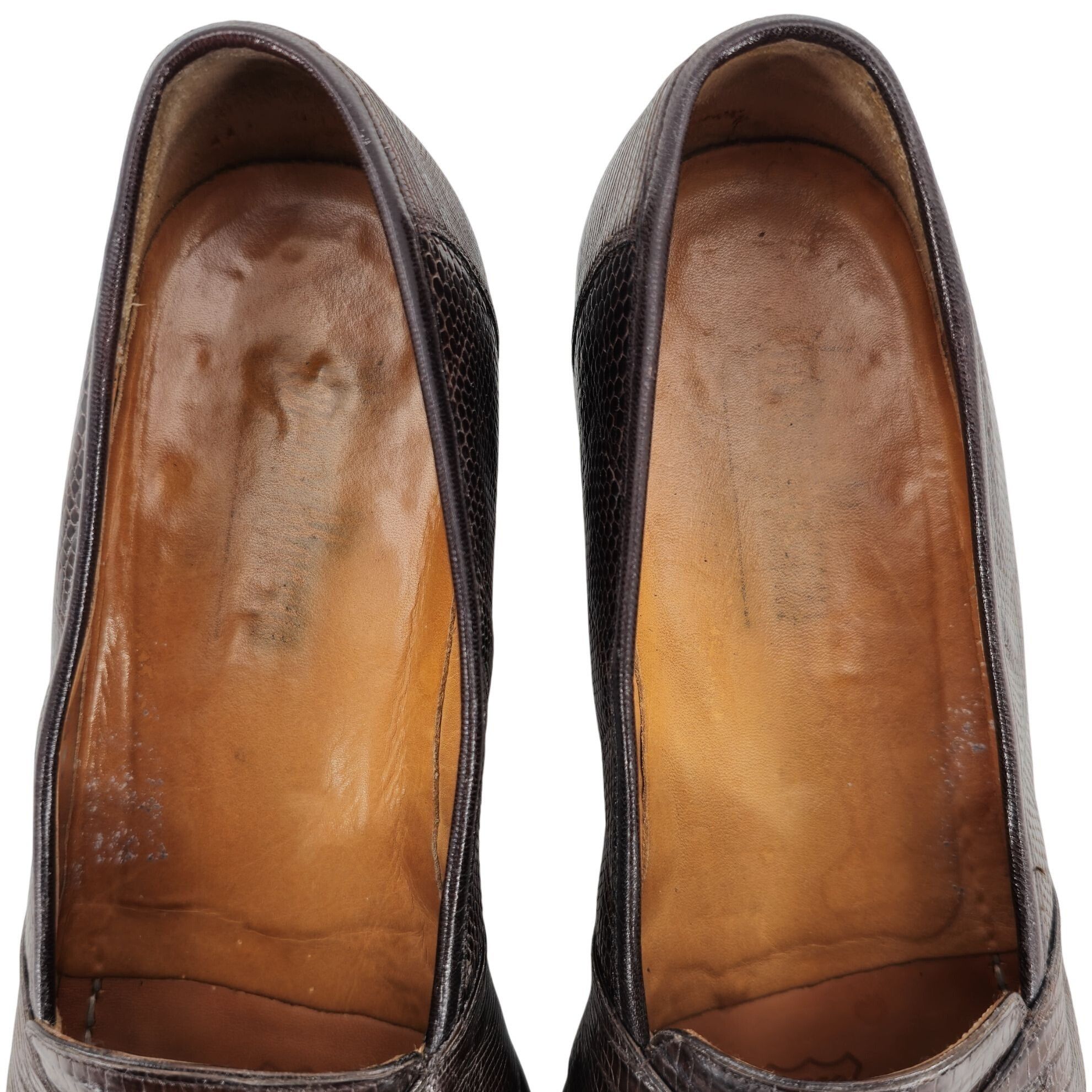 Neiman Marcus Neiman Marcus Exotic Teju Lizard Brown Dress Shoes Mens 8.5 Size US 8.5 / EU 41-42 - 8 Thumbnail
