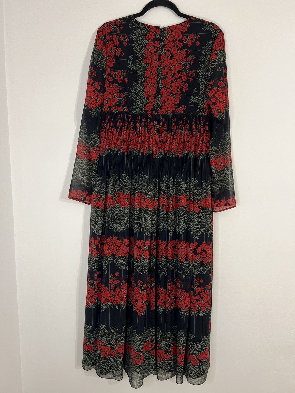 RED Valentino × Valentino RED Valentino pleated floral midi dress Size L / US 10 / IT 46 - 4 Thumbnail
