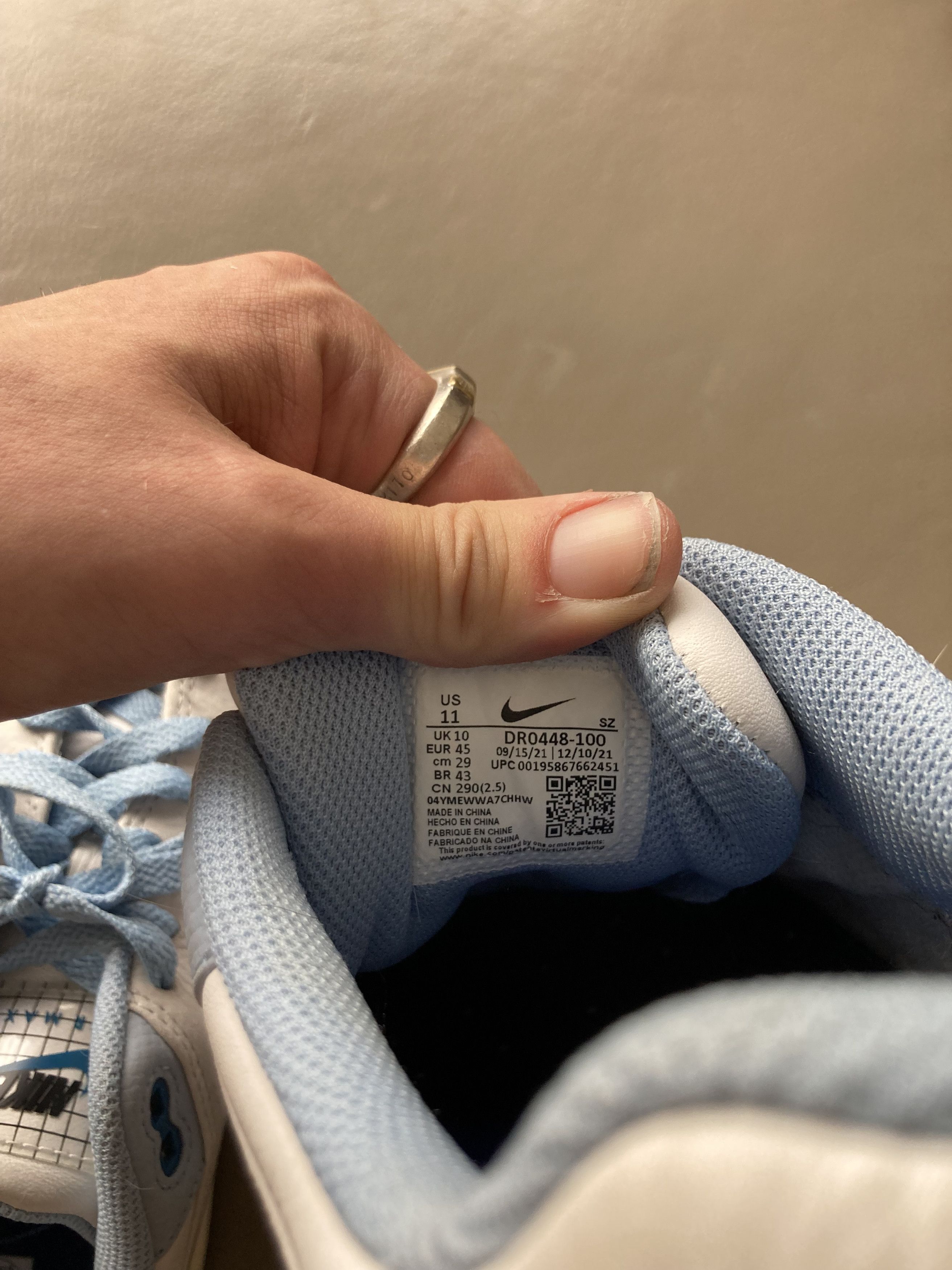 Nike Air Max 1 Premium 'Air Max Day - Blueprint Size US 11 / EU 44 - 4 Thumbnail