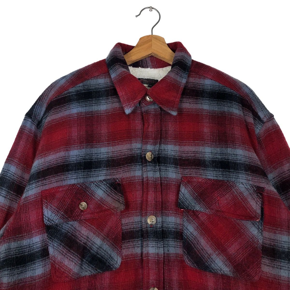 Japanese Brand 🔥Vtg Flannel Jacket Tartan Design High Spirits Issey Miyake Size US L / EU 52-54 / 3 - 3 Thumbnail