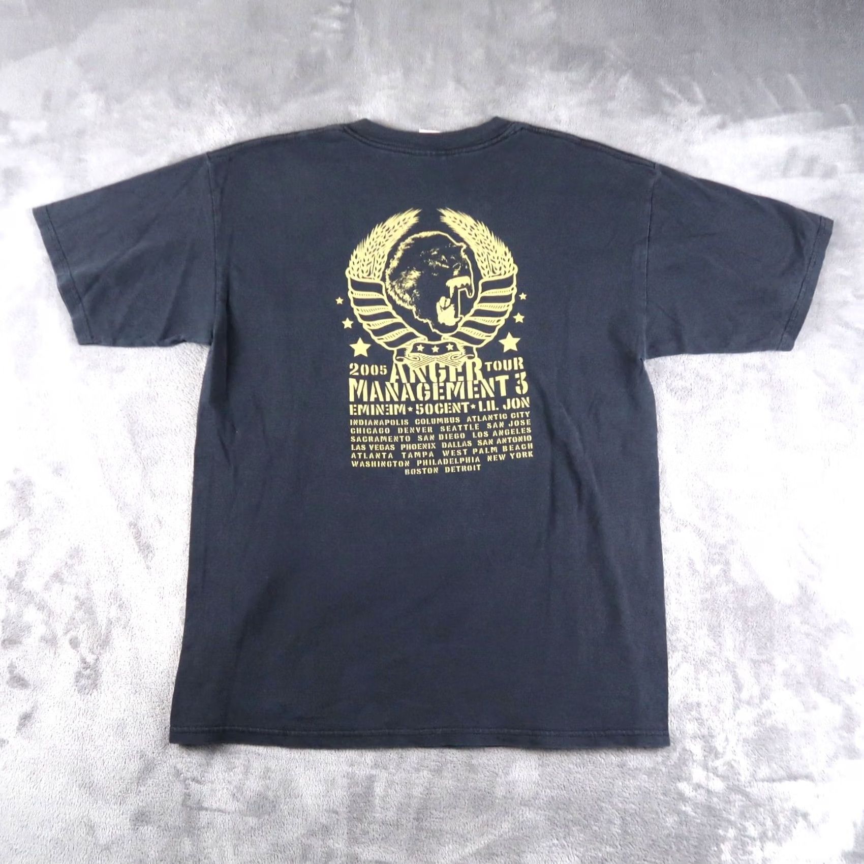 Vintage VINTAGE Y2K 2005 Anger Management Tour Local Crew T-shirt Size L Black Men Short Sleeve Crew Neck Graphic Print Hip Hop Size US L / EU 52-54 / 3 - 2 Thumbnail