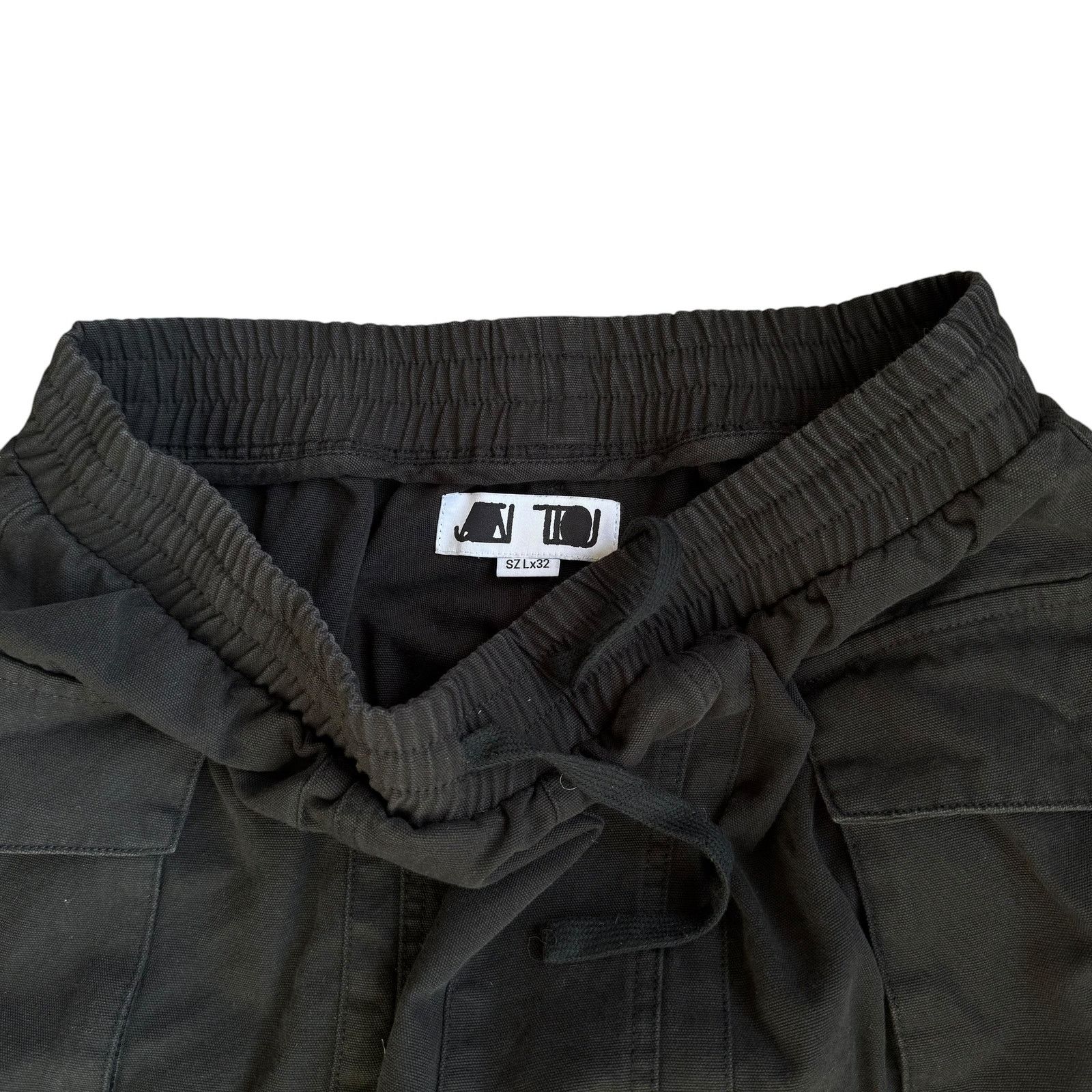Vintage Black Flared Cargo Convertible Pants Baggy Mens Large Size US 34 / EU 50 - 2 Thumbnail