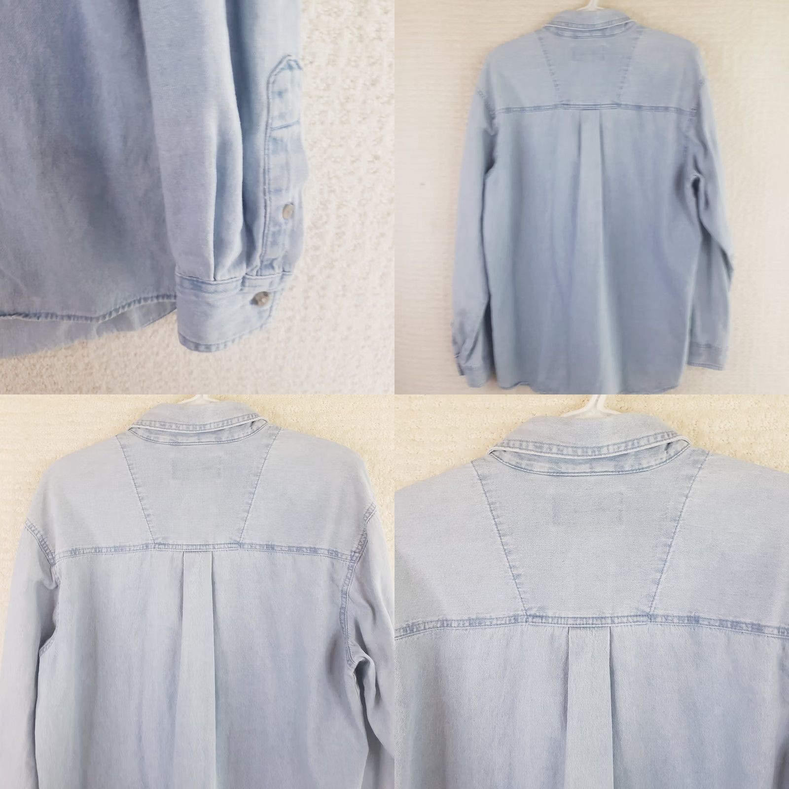 Wrangler Wrangler Rugged Wear Denim Shirt Mens Large Blue Button Up 100% Cotton Classic Western Cowboy Grunge Workwear Size US L / EU 52-54 / 3 - 8 Thumbnail