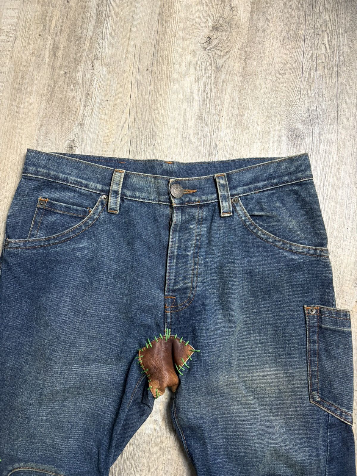 Dsquared2 Iconic Ranger “Antifit” Leather Patch Denim Pants Size US 30 / EU 46 - 6 Thumbnail