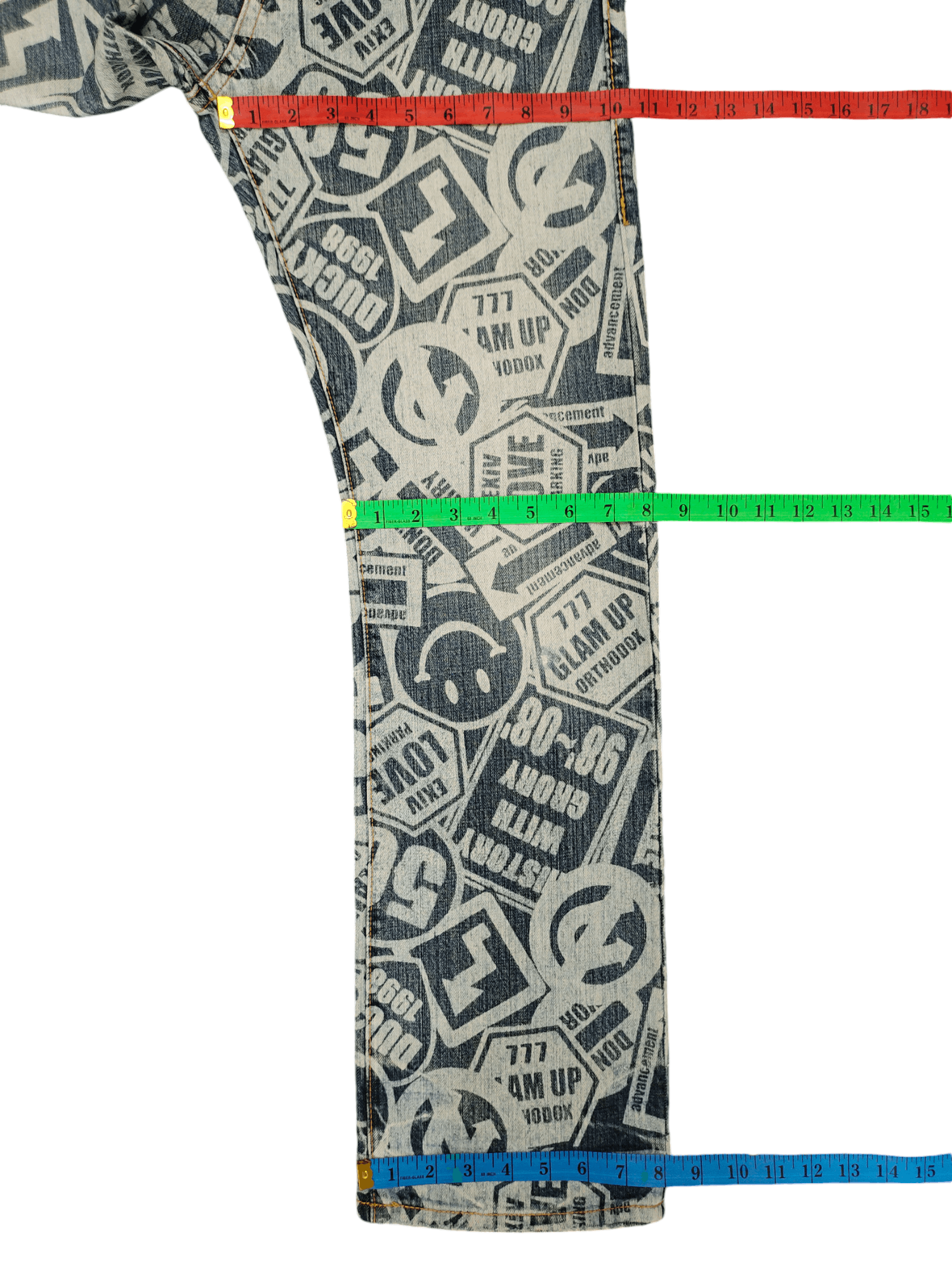 If Six Was Nine CO&LU Fullprint Design Denim Pants Julius Style Size US 28 / EU 44 - 8 Thumbnail
