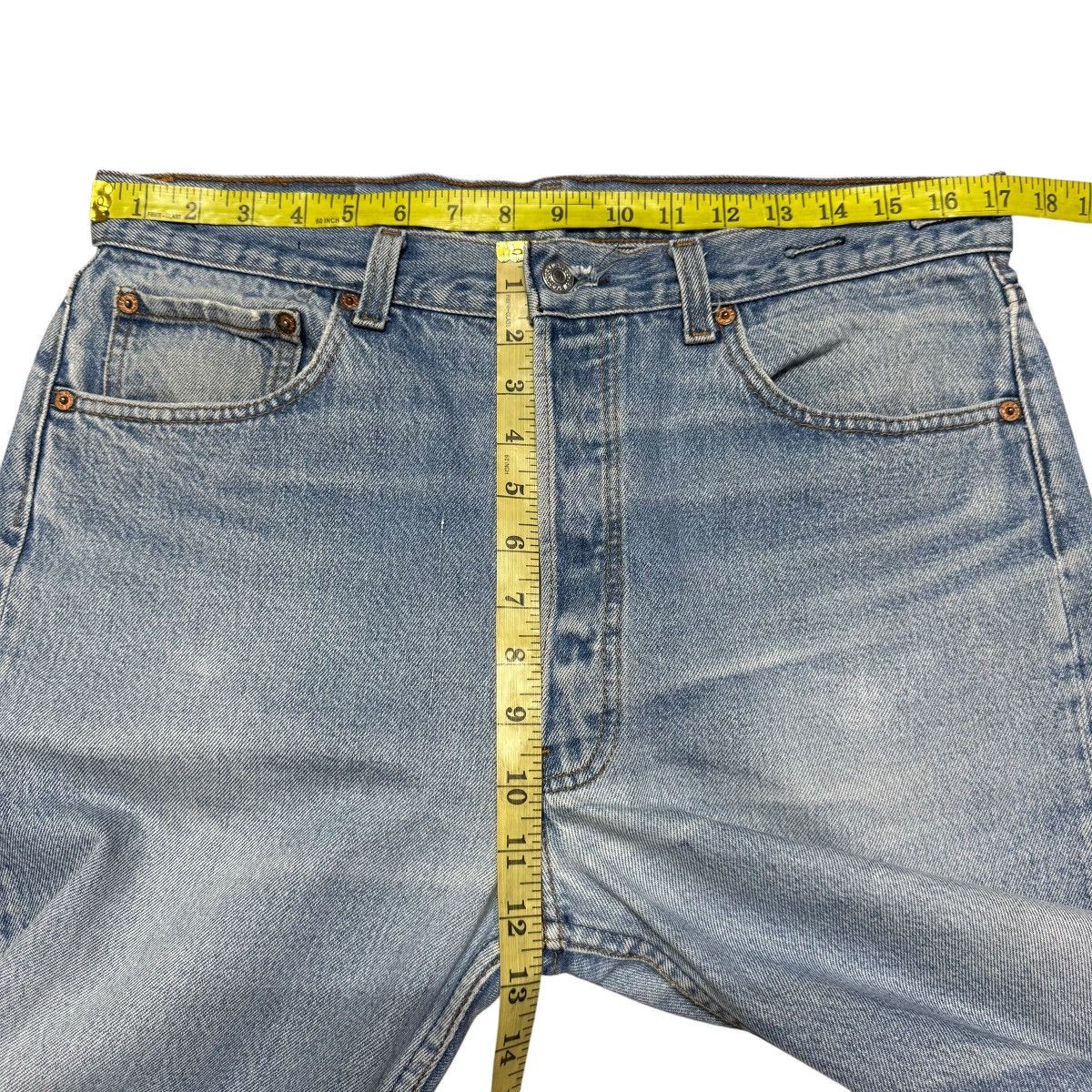Levi's Vintage 90s Levis 501 Faded Blue Jeans Size US 35 - 19 Thumbnail