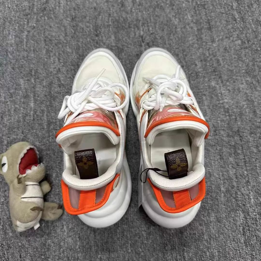 Louis Vuitton Louis Vuitton Jelly Dad Sneaker 98 New White/Orange 37 Size US 6.5 / IT 36.5 - 5 Thumbnail