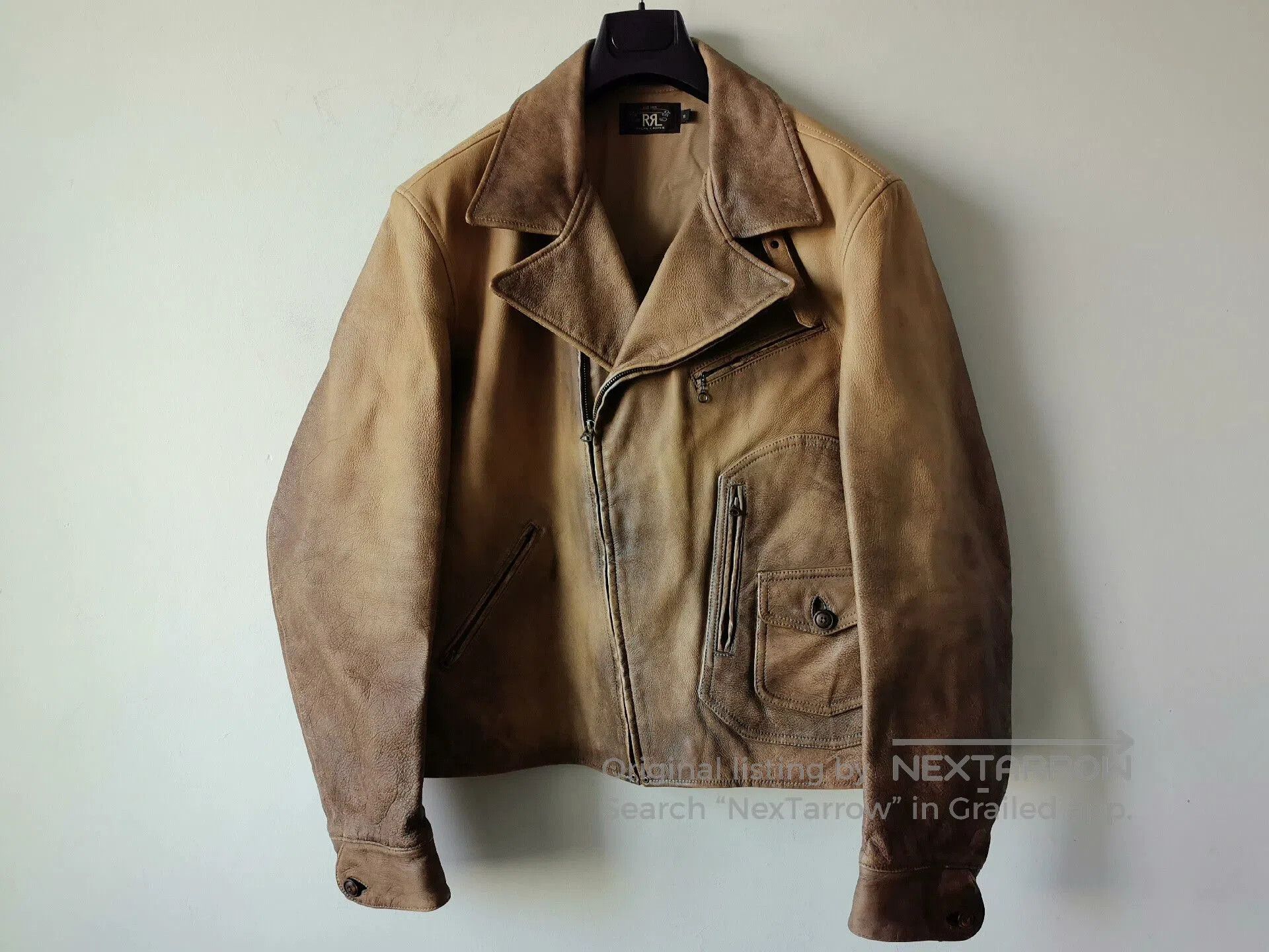 RRL Ralph Lauren rrl vintage heavy leather jacket. Size US XL / EU 56 / 4 - 1 Thumbnail