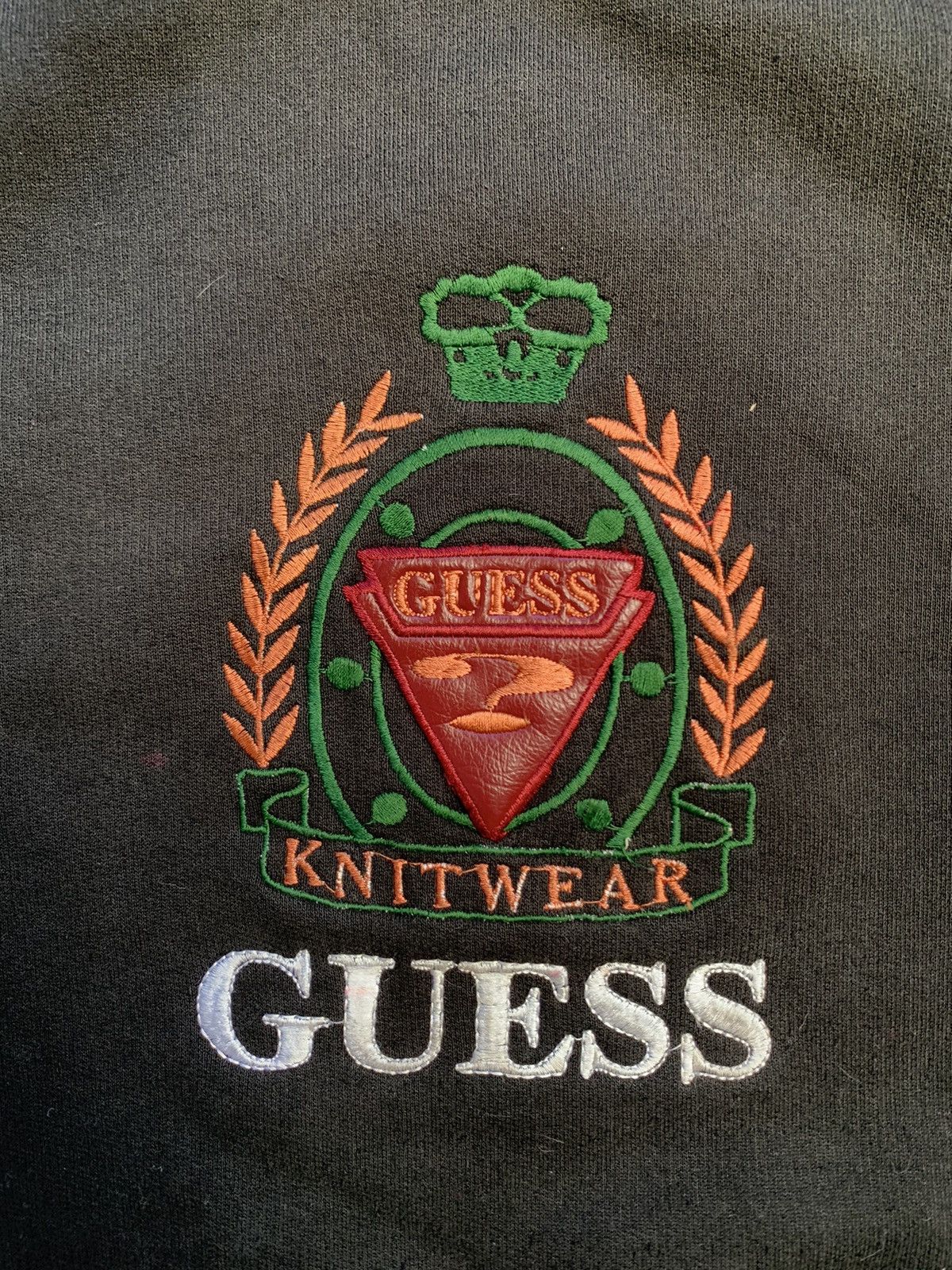 Guess Vintage Crewneck Guess Leather logo Size US XL / EU 56 / 4 - 2 Thumbnail