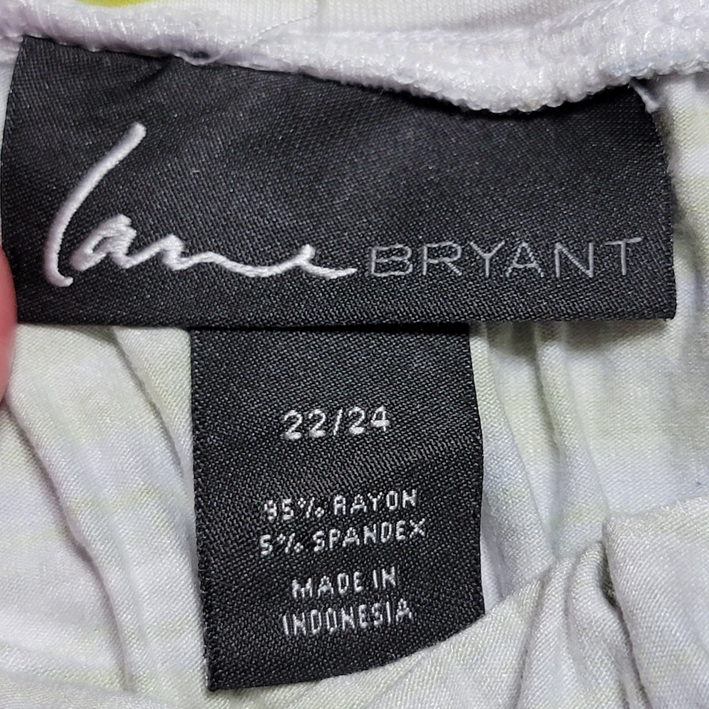 Other Lane Bryant Midi Skirt Green & Pink Stripes - Size 22/24 Size 40" / US 18 - 3 Thumbnail