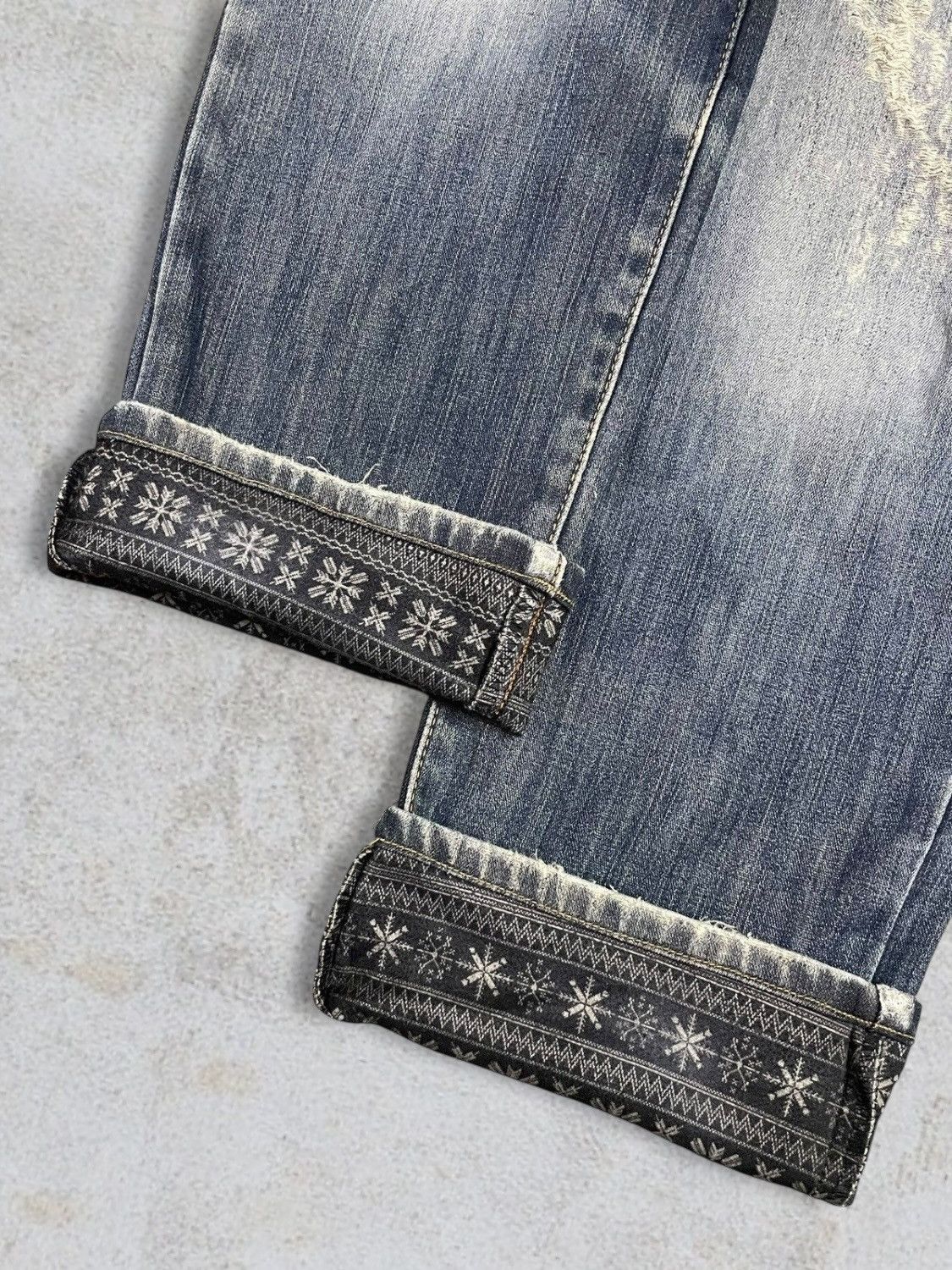Edwin Edwin Japan Distressed Fade Grey Wash Navajo Lining Jeans Size US 32 / EU 48 - 9 Thumbnail