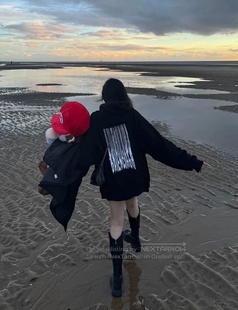 Balenciaga Balenciaga Color Block Fringe Printed Logo Black Hoodie Size US XS / EU 42 / 0 - 2 Thumbnail