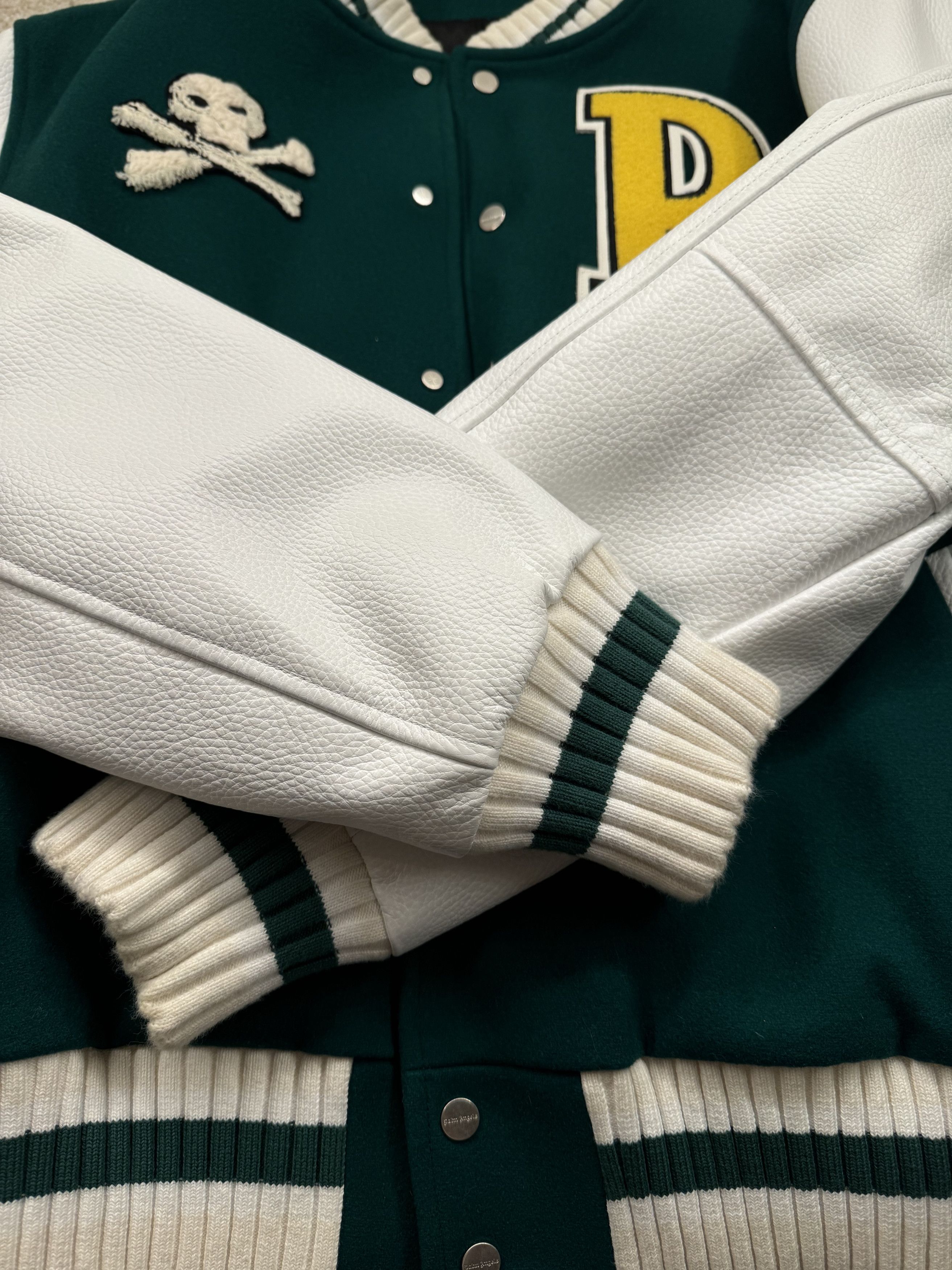 Palm Angels × Vintage 🐻 Palm Angels Green Varsity Jacket Size US L / EU 52-54 / 3 - 10 Thumbnail