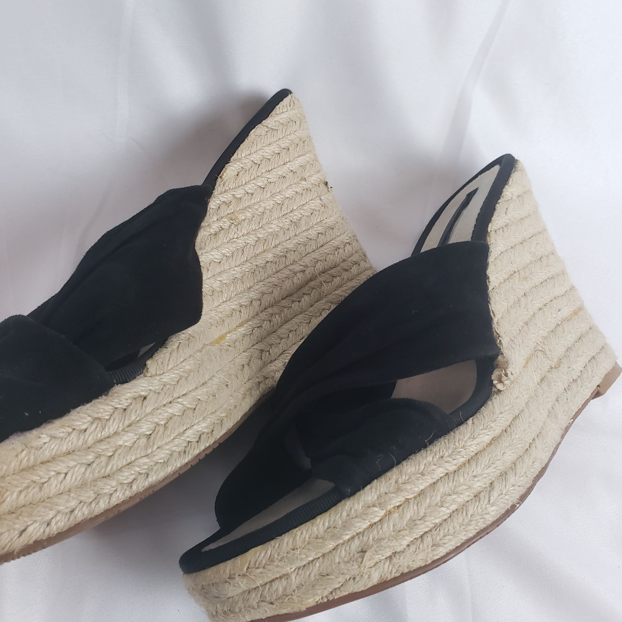 Nine West Nine West Black Suede Espadrille Wedge Sandals Womens Size 7 Size US 7.5 / IT 37.5 - 5 Thumbnail