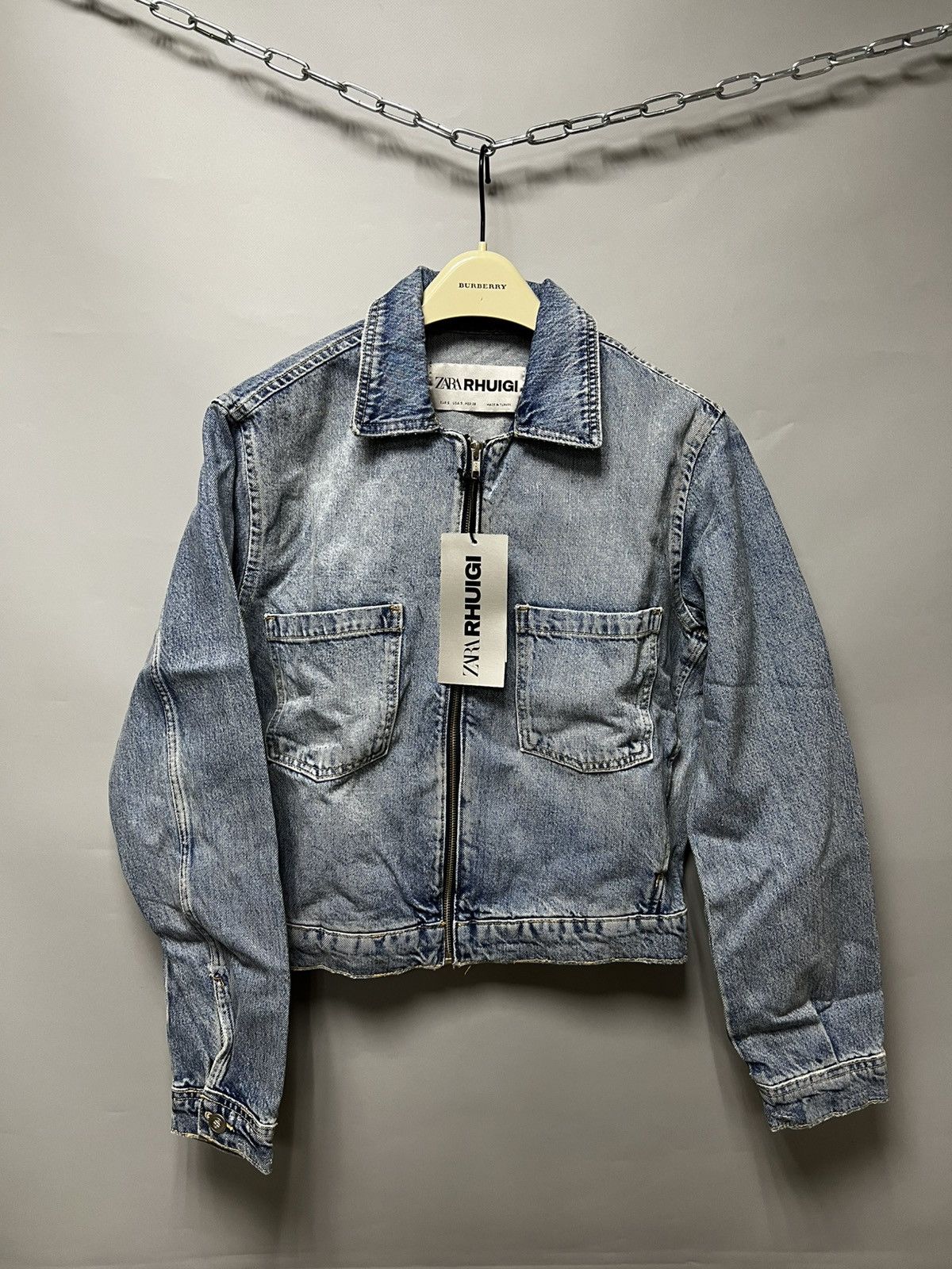Rhude × Zara RHUDE x Zara CROPPED DENIM JACKET LIMITED Rhuigi NWT NEW Size US S / EU 44-46 / 1 - 4 Thumbnail