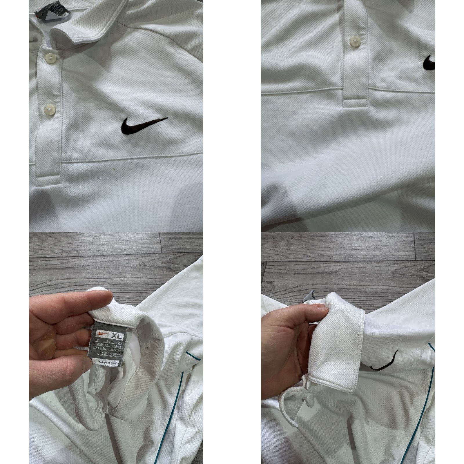 Nike Nike Court Tennis Polo Shirt XL White Blue Trim Federer Style Men Regular Size L Size US L / EU 52-54 / 3 - 9 Thumbnail