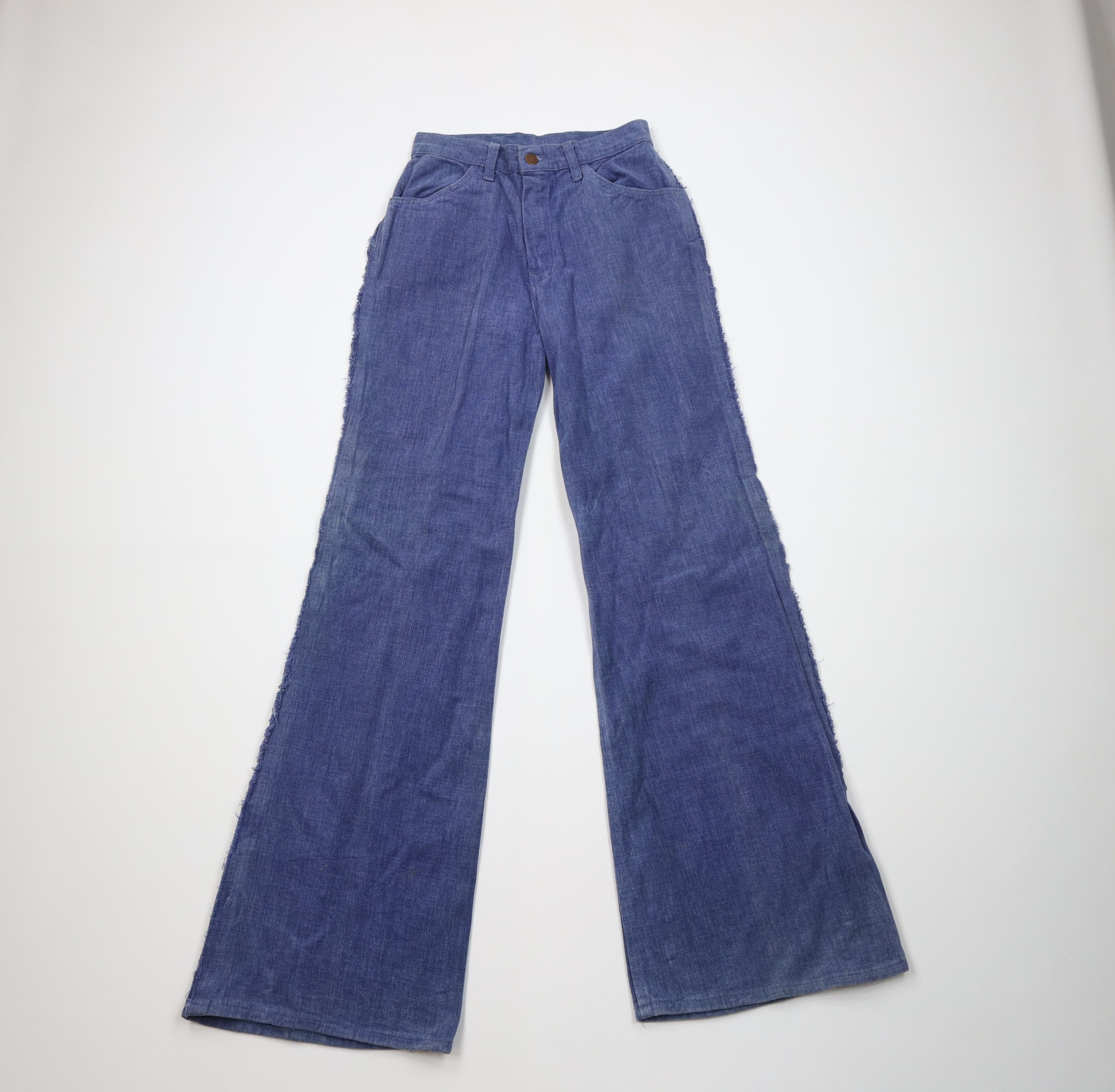 Vintage Vintage 70s Streetwear Cloth Bell Bottoms Jeans Blue USA Size 26" / US 2 / IT 38 - 1 Thumbnail
