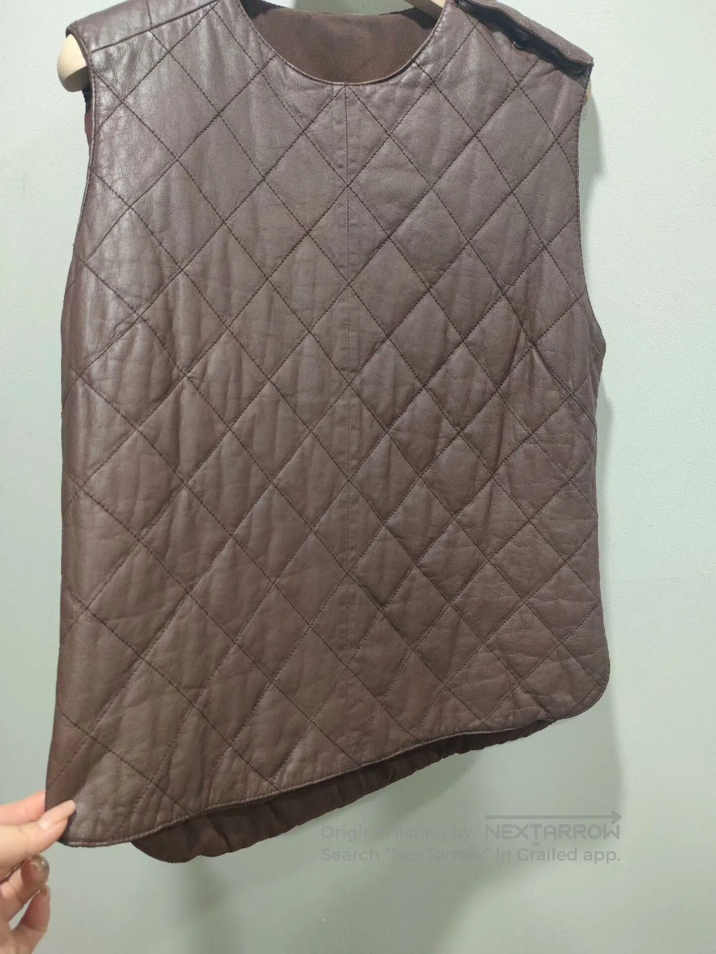 Brunello Cucinelli Brunello Cucinelli Brown Leather Vest. Size US L / EU 52-54 / 3 - 4 Thumbnail