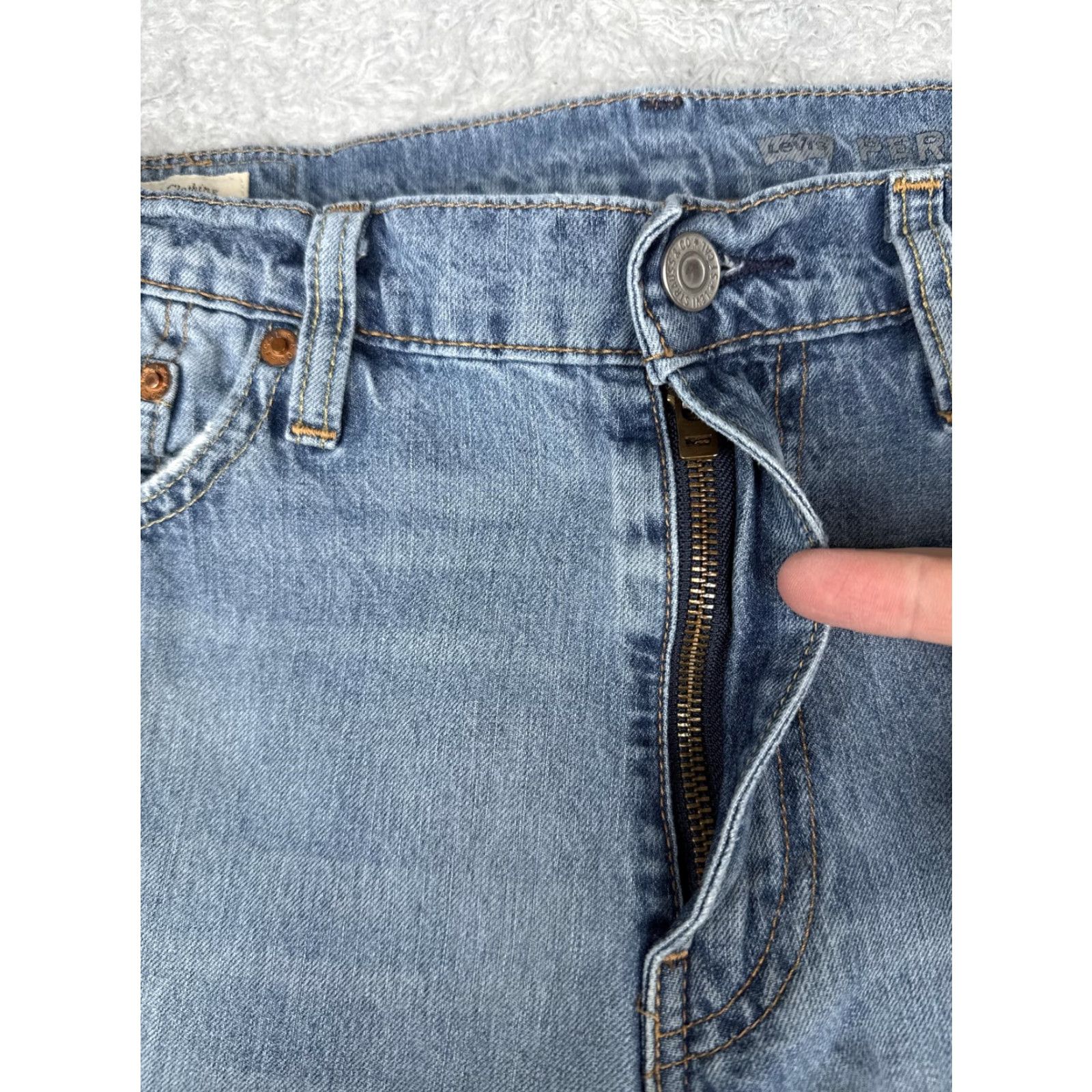 Levi's Levi's Jeans Mens 34x34 Blue Slim Fit 511 Premium Distressed 5-Pocket Zip Fly Regular Rise Low Vintage No Size US 34 / EU 50 - 5 Thumbnail