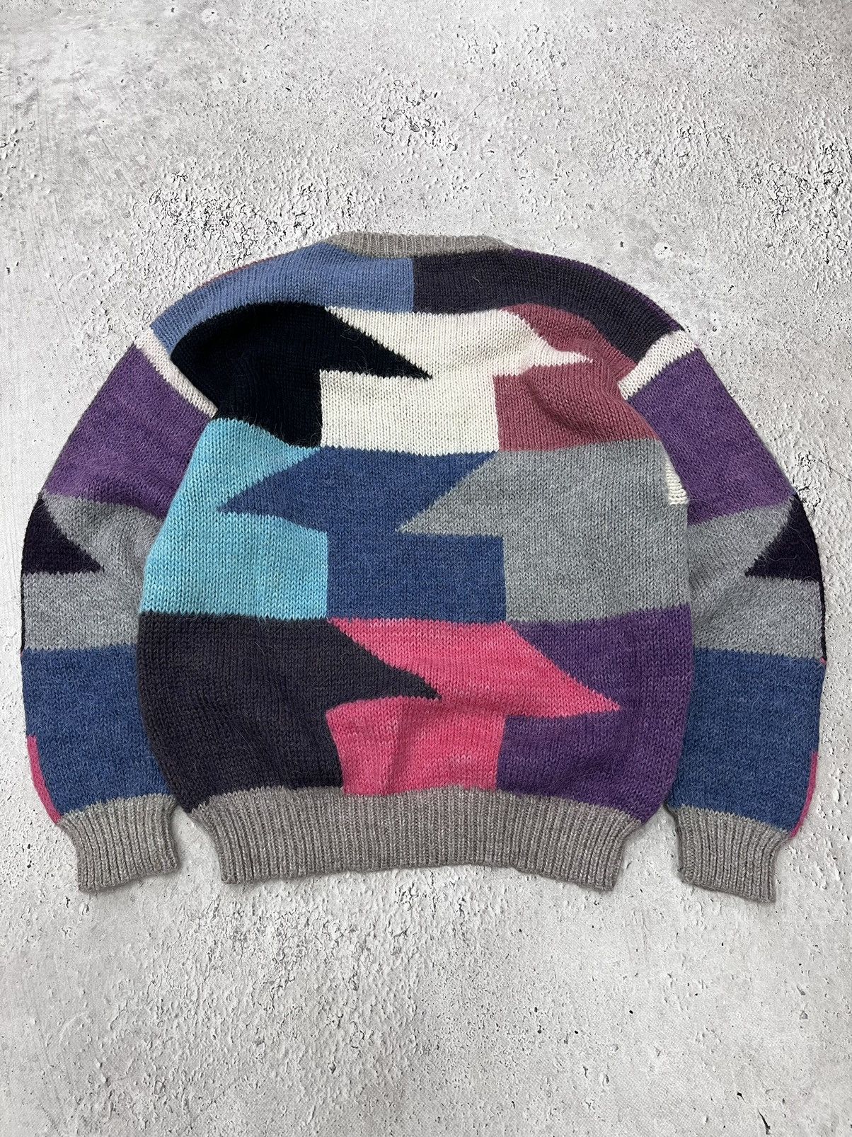Vintage Japanese Modern Art AOP Knit Sweater VTG 80s Vaporwave Size US M / EU 48-50 / 2 - 8 Thumbnail