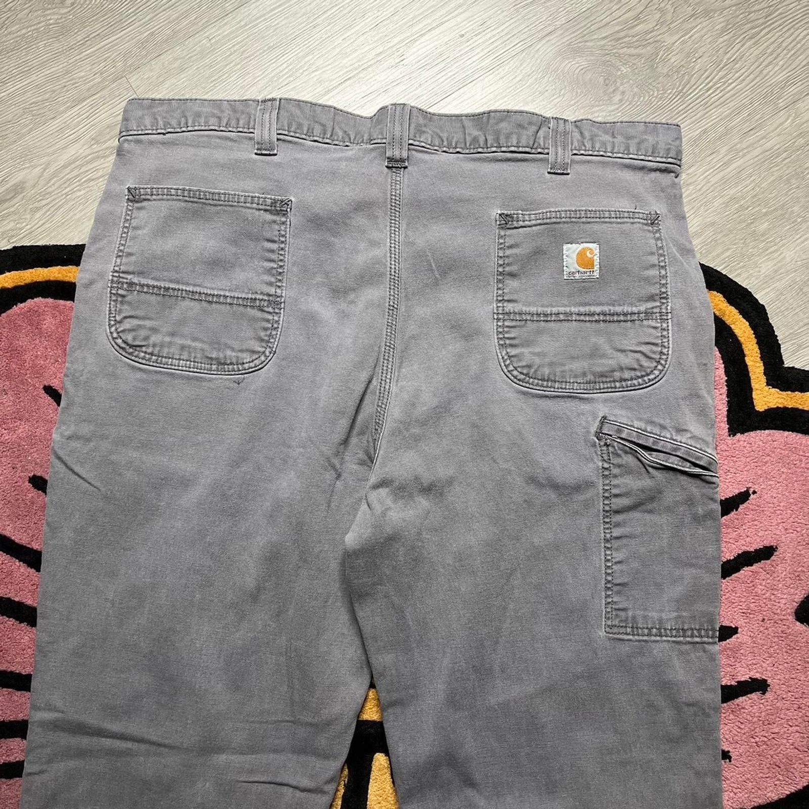 Carhartt Carhartt Relaxed Fit Carpenter Style Work Pants 42x32 Grey Size US 42 / EU 58 - 8 Thumbnail