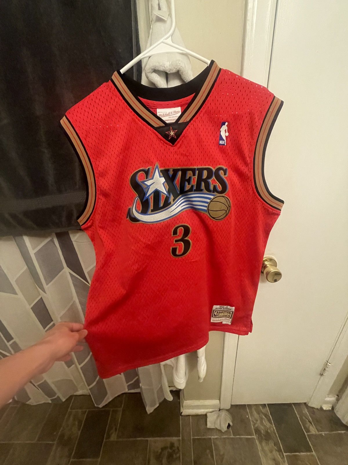 Allen Iverson 76ers jersey.