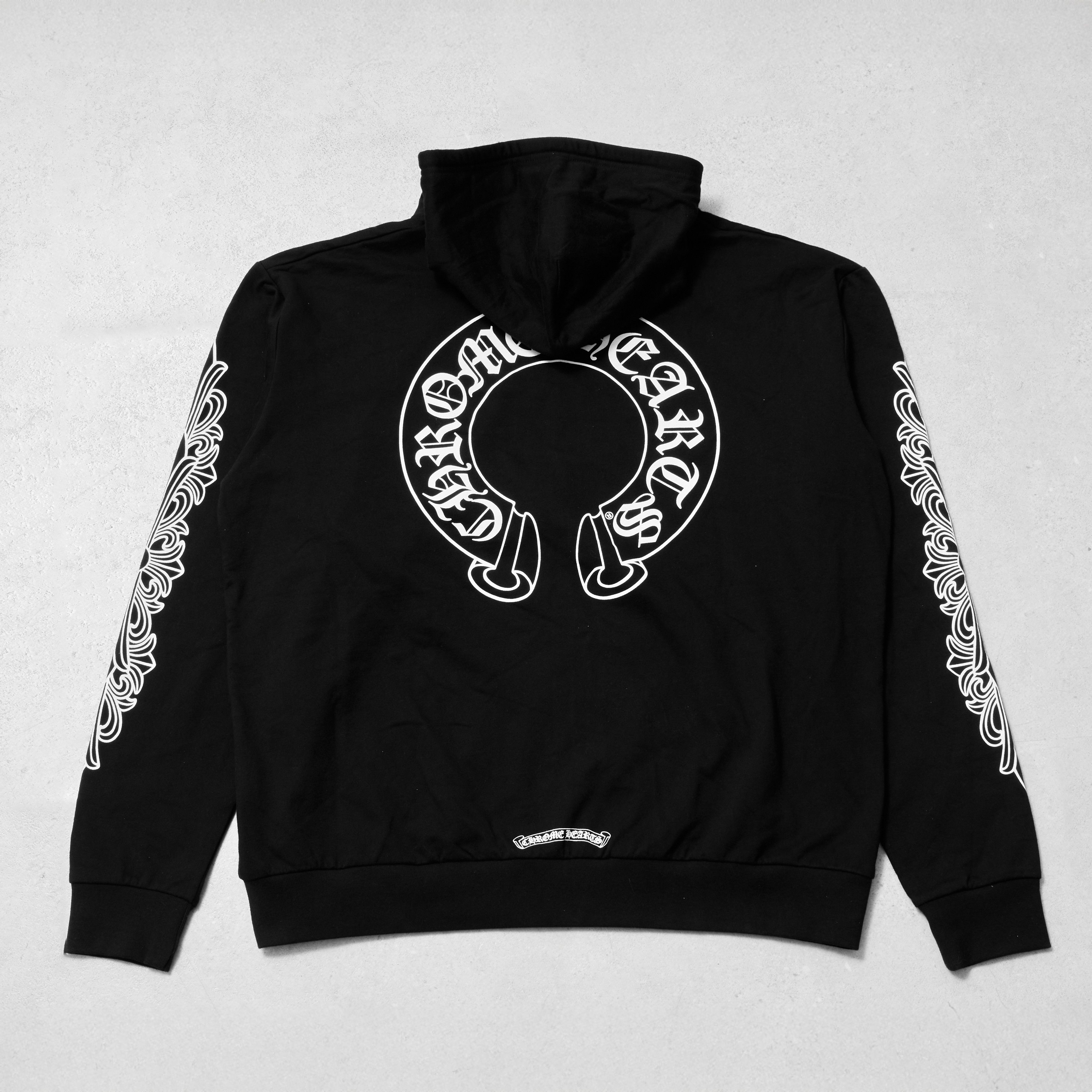Chrome Hearts Horseshoe Floral Hoodie Black | Grailed