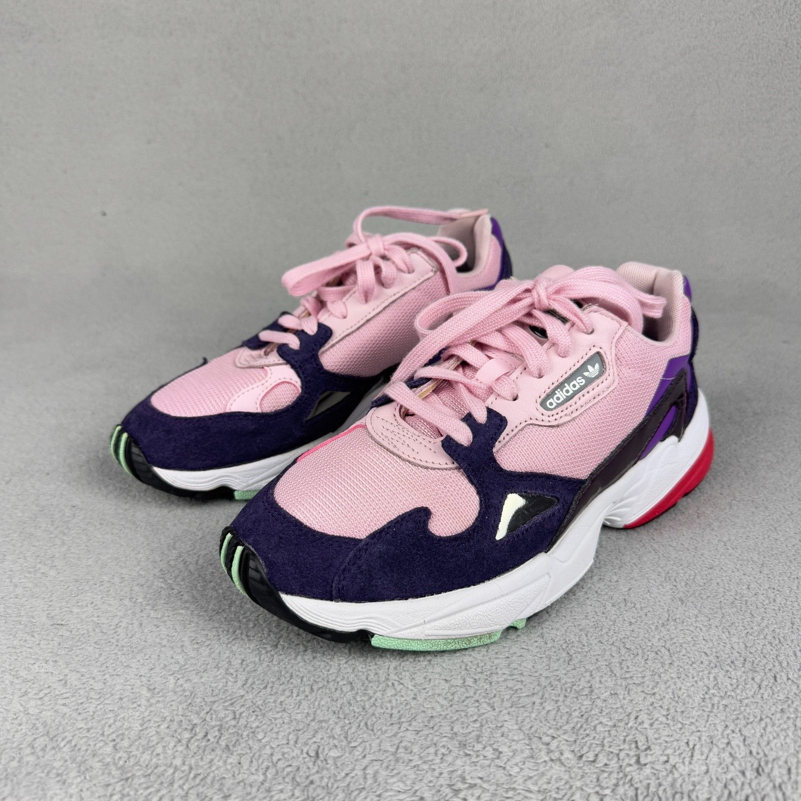 Adidas Adidas Falcon Pink Purple Navy Chunky Dad Sneaker Size US 8 / IT 38 - 9 Thumbnail