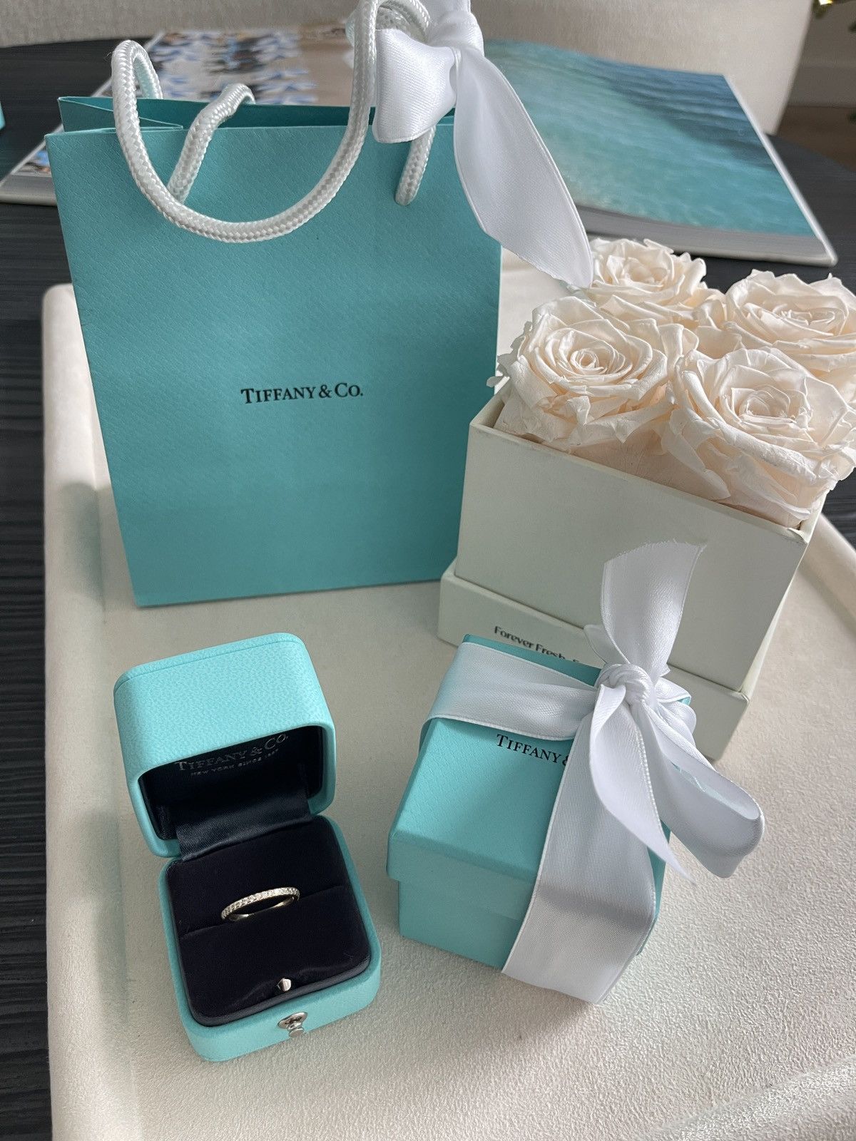 Tiffany & Co. Tiffany Soleste Half Eternity Ring YG Dia 4.5 NEW $3,200 Size ONE SIZE - 3 Thumbnail