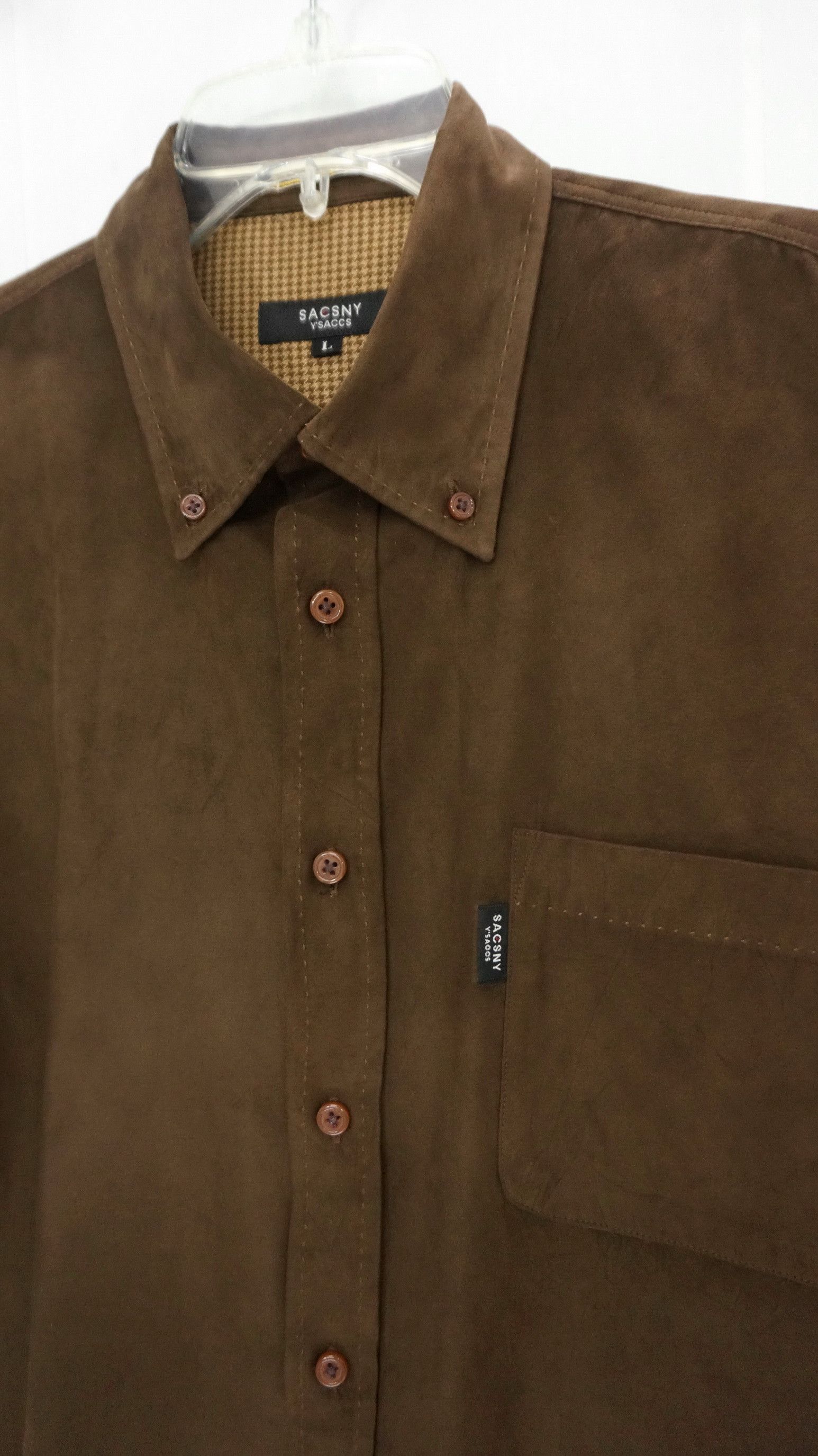 Japanese Brand Sacsny Y'SACCS Yohji Yamamoto Suede Feel Rayon Shirt Size US L / EU 52-54 / 3 - 2 Thumbnail