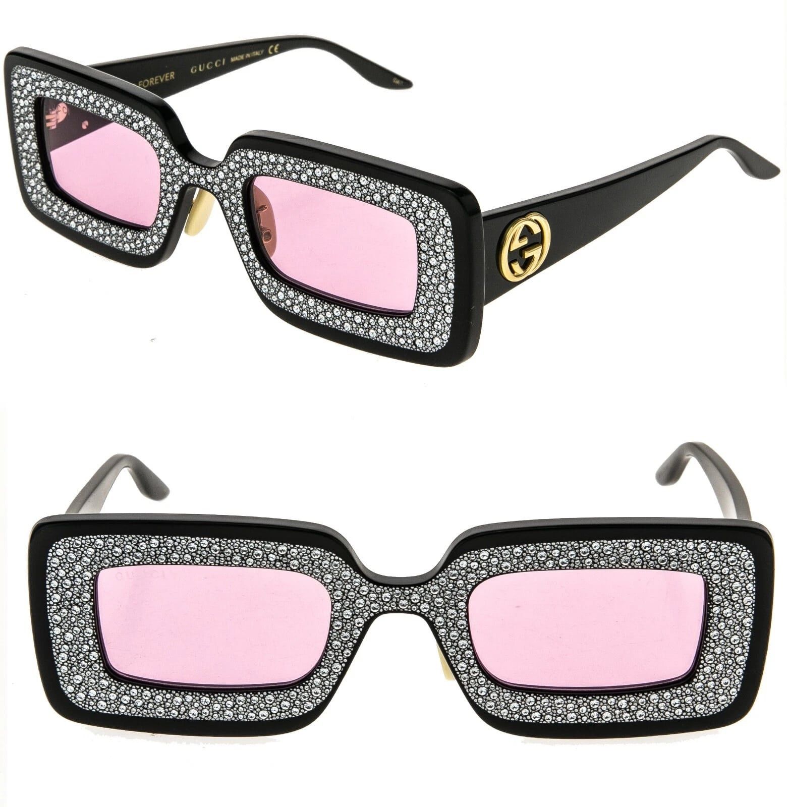 Gucci GUCCI Gg0974S Hollywood Forever 0974 Black 001 Sunglasses Size ONE SIZE - 1 Thumbnail