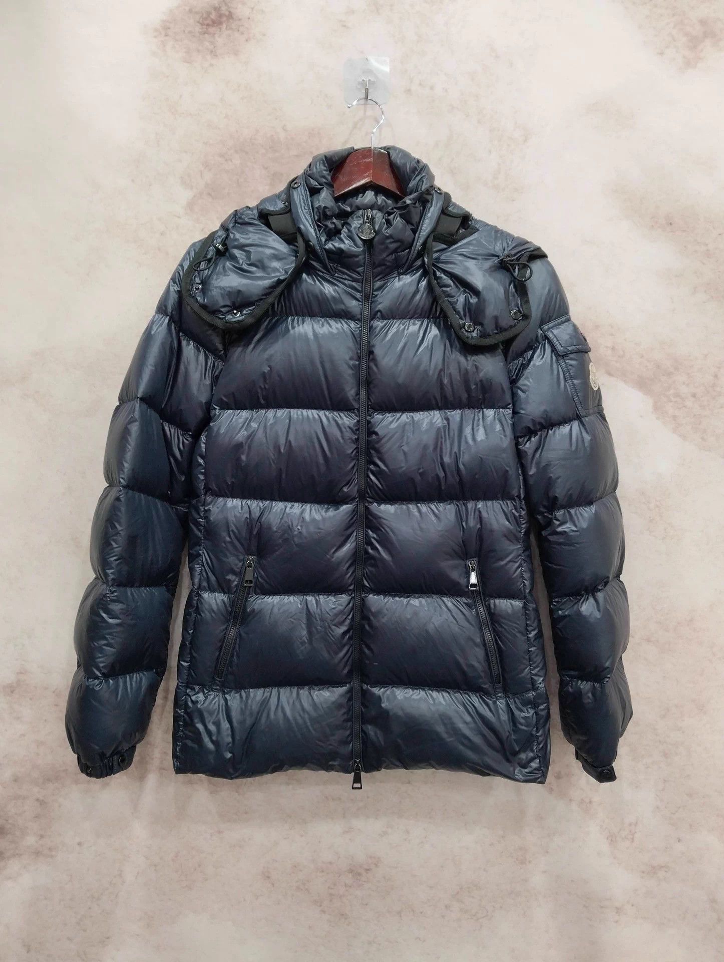 Moncler Navy Short Puffer Jacket Women's 3