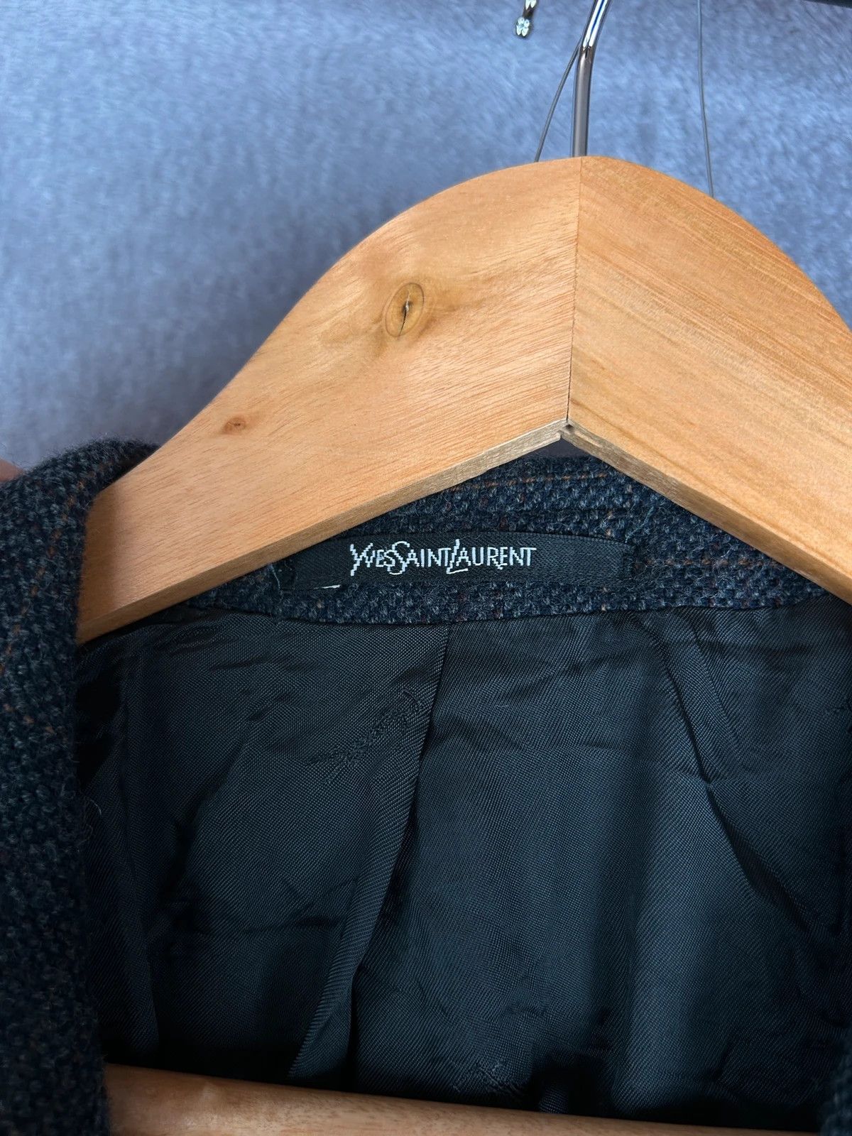 Designer × Yves Saint Laurent Yves Saint Laurent Woolen blazer dark grey high end YSL Size 52L - 5 Thumbnail