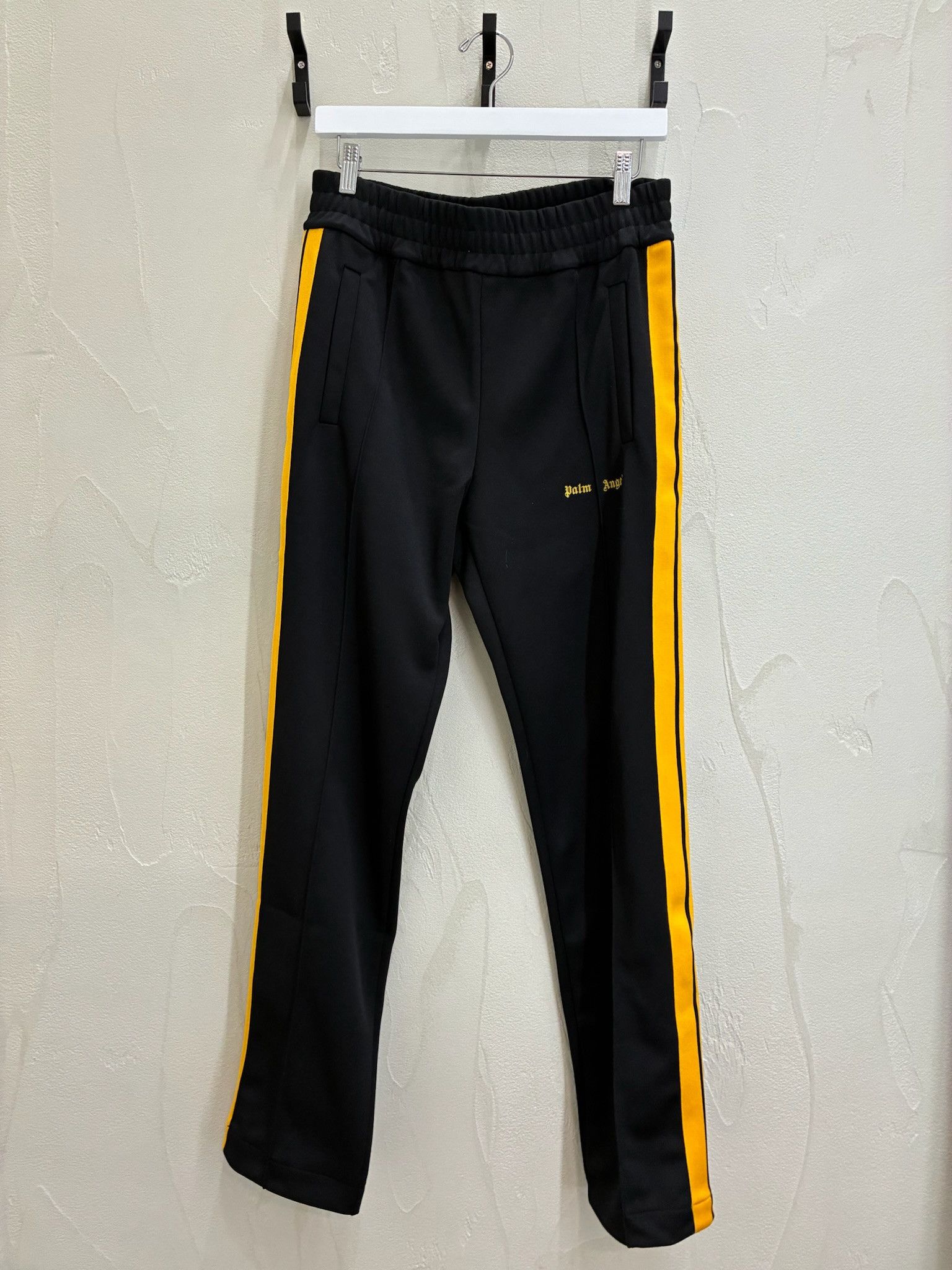 Palm Angels Classic Logo Track Pants 'Black&Yellow'