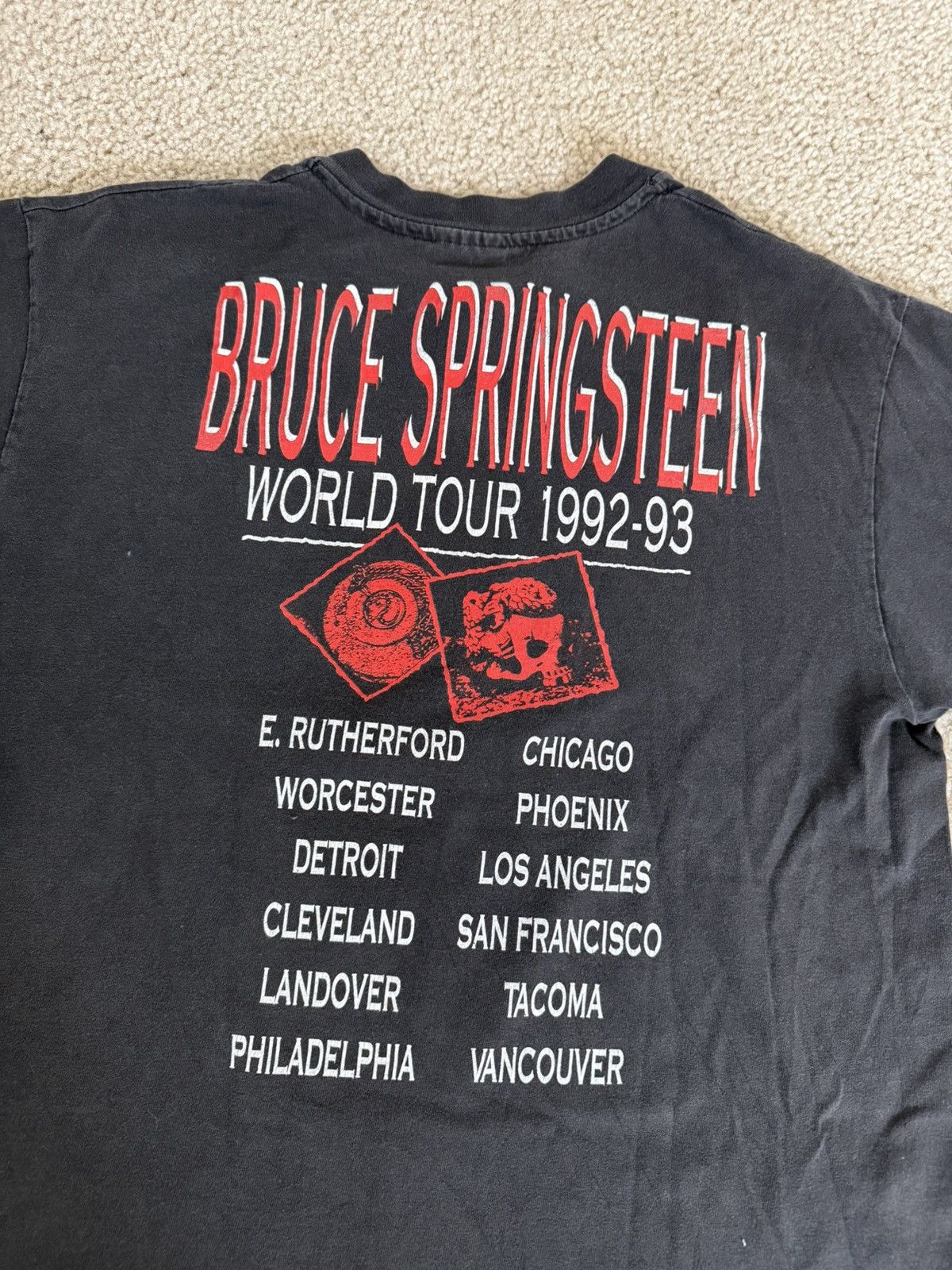 Band Tees × Vintage vintage bruce springsteen 92 tour tee Size US L / EU 52-54 / 3 - 6 Thumbnail