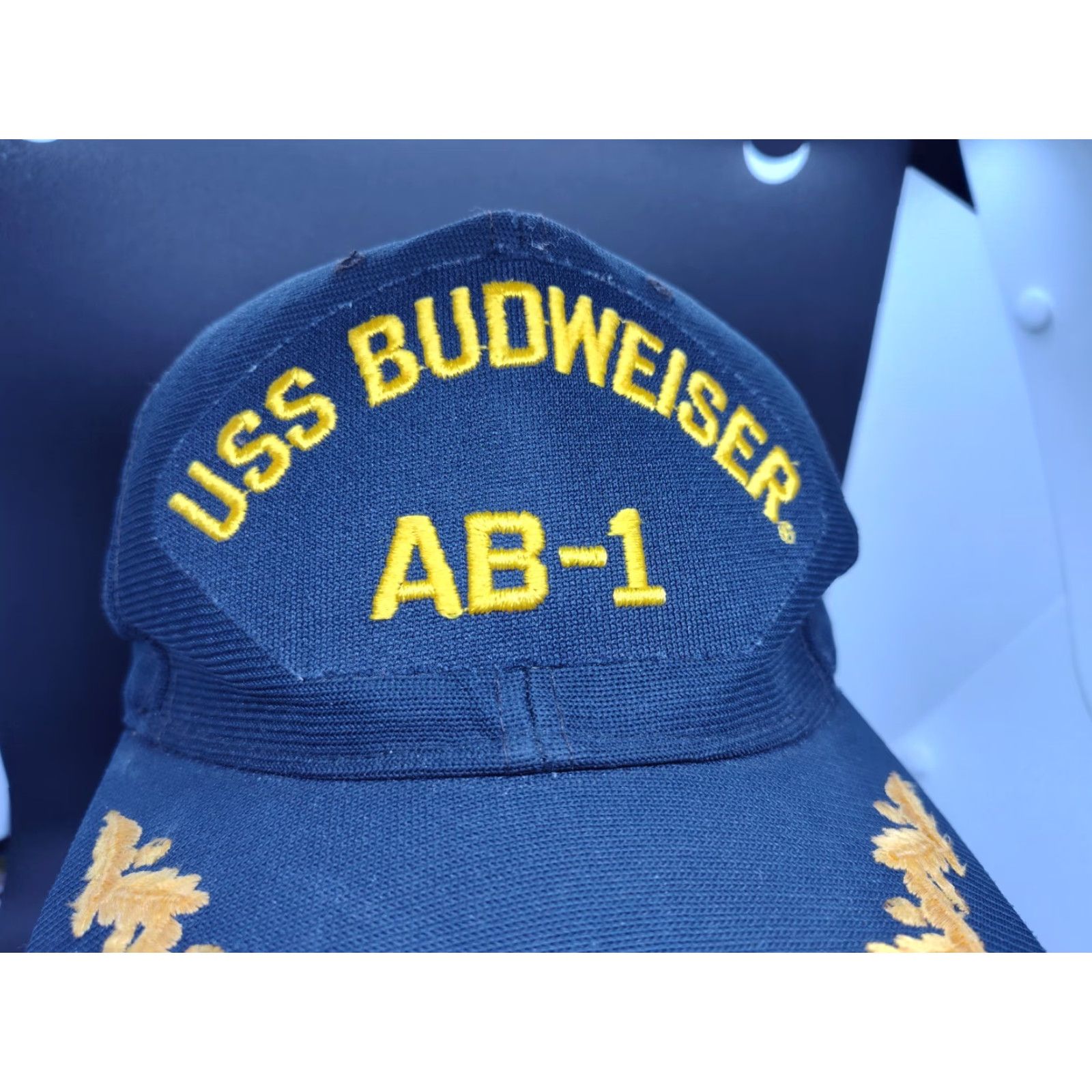 Budweiser VINTAGE Unbranded Hat Snapback OSFM Navy Blue Cap Restored? Size ONE SIZE - 3 Thumbnail