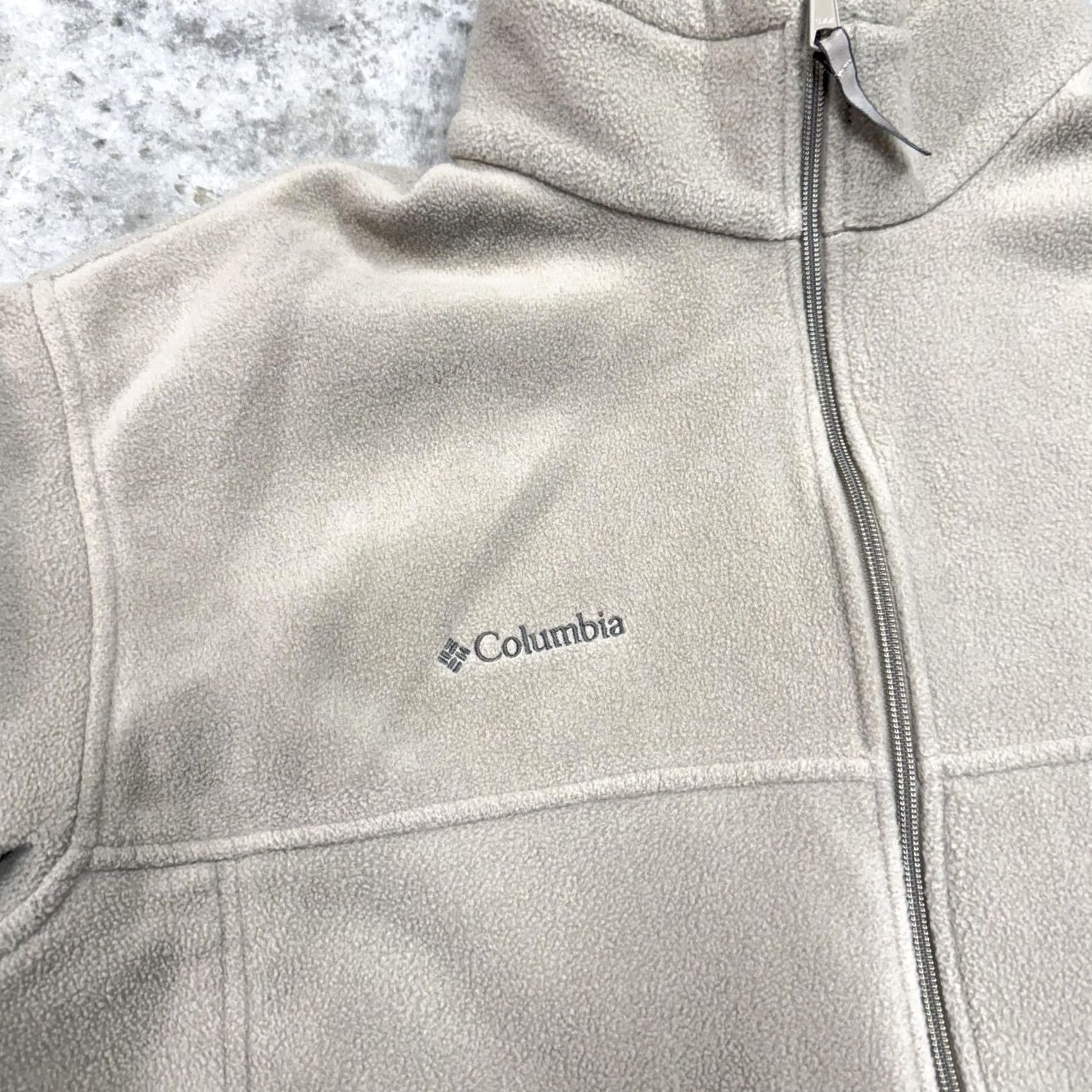 Vintage Columbia Jacket Mens XL Beige Fleece Full Zip Lightweight Outdoor Hiking Pockets Size US XL / EU 56 / 4 - 3 Thumbnail