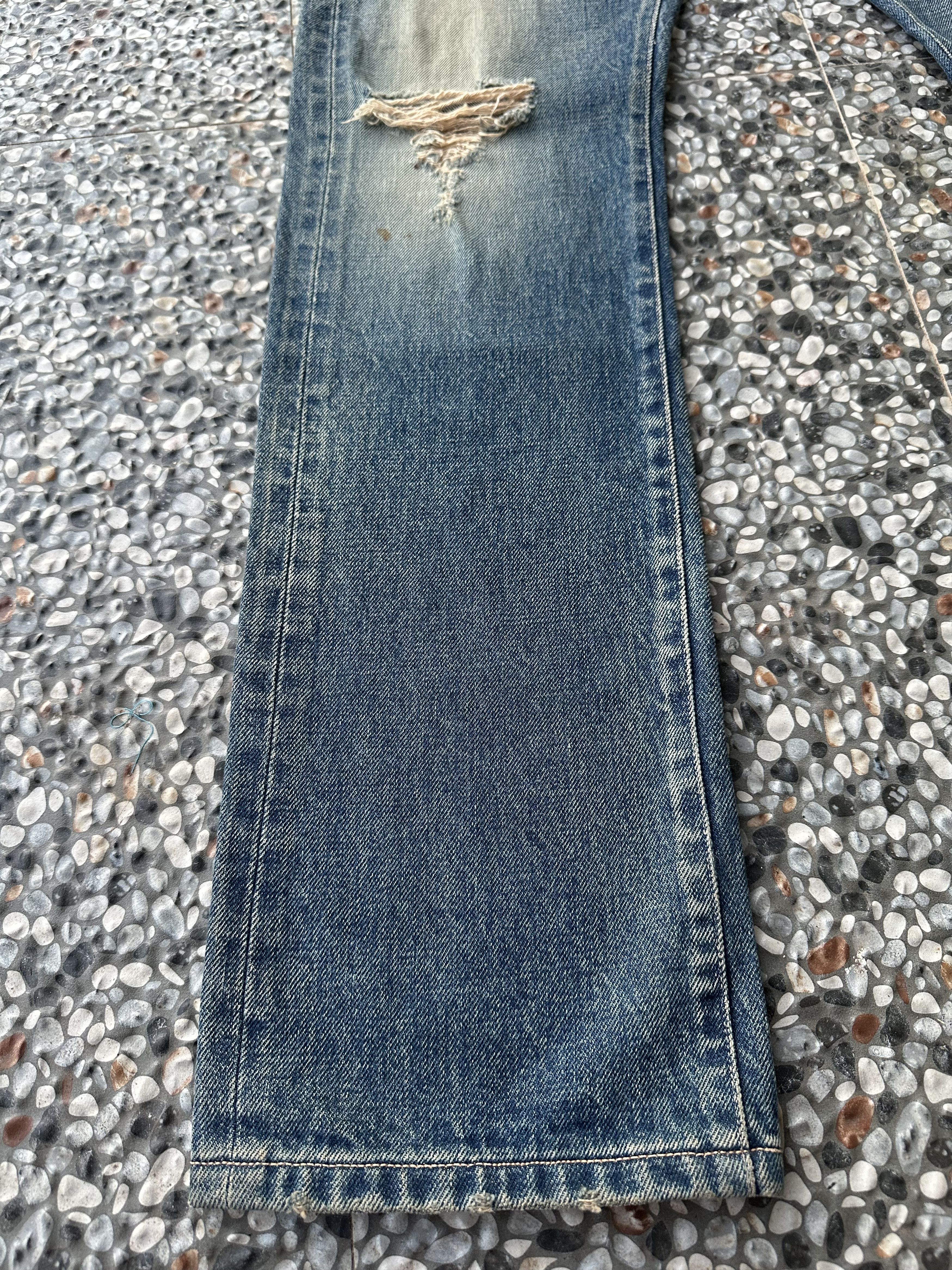 Exodus Vintage Japanese Brand Exodus Distressed Selvedge Denim Jean Size US 32 / EU 48 - 8 Thumbnail