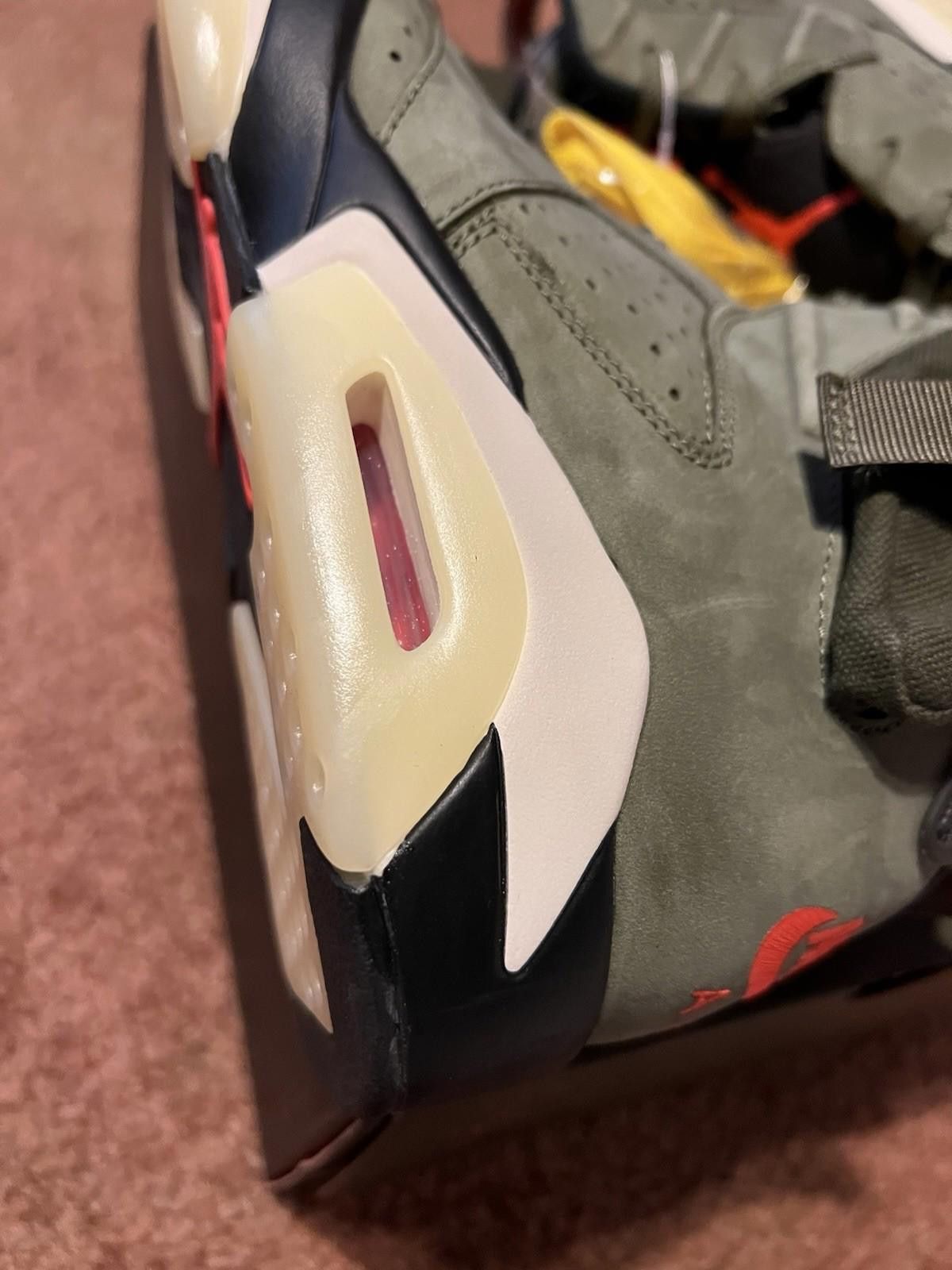 Nike Air Jordan 6 Retro Travis Scott Olive Reimagined CN1084 200 Size US 10.5 / EU 43-44 - 3 Thumbnail