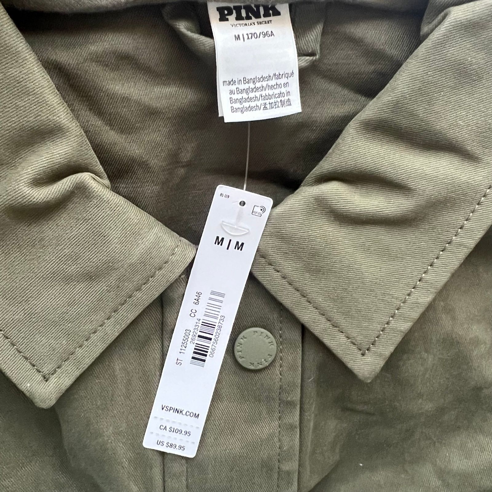 Victoria's Secret Victoria's Secret Pink Olive Cargo Utility Jacket, M Size M / US 6-8 / IT 42-44 - 4 Thumbnail