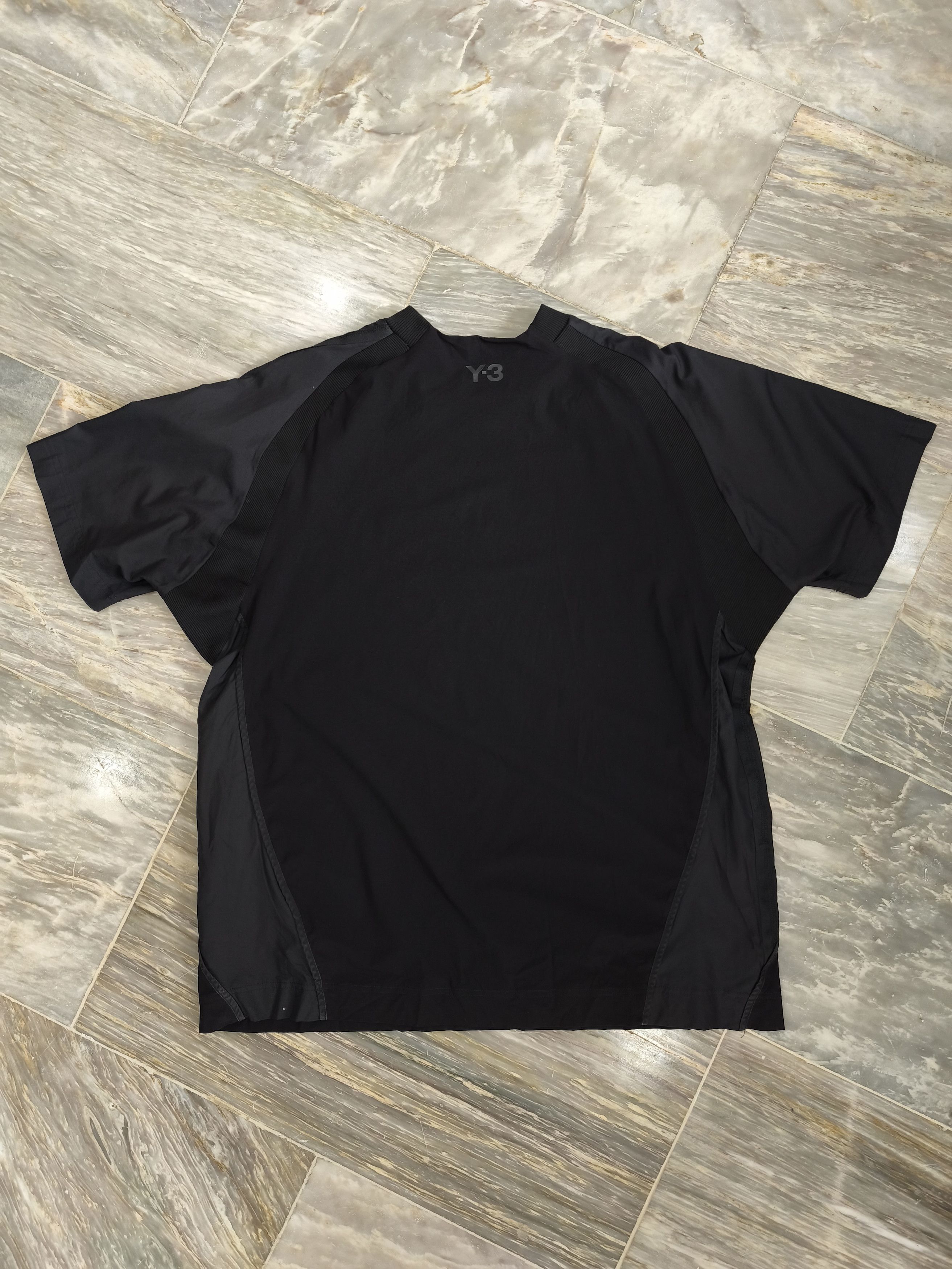 Y-3 Y-3 Stretch Nylon Switching Design T Shirt Black Size US S / EU 44-46 / 1 - 7 Thumbnail