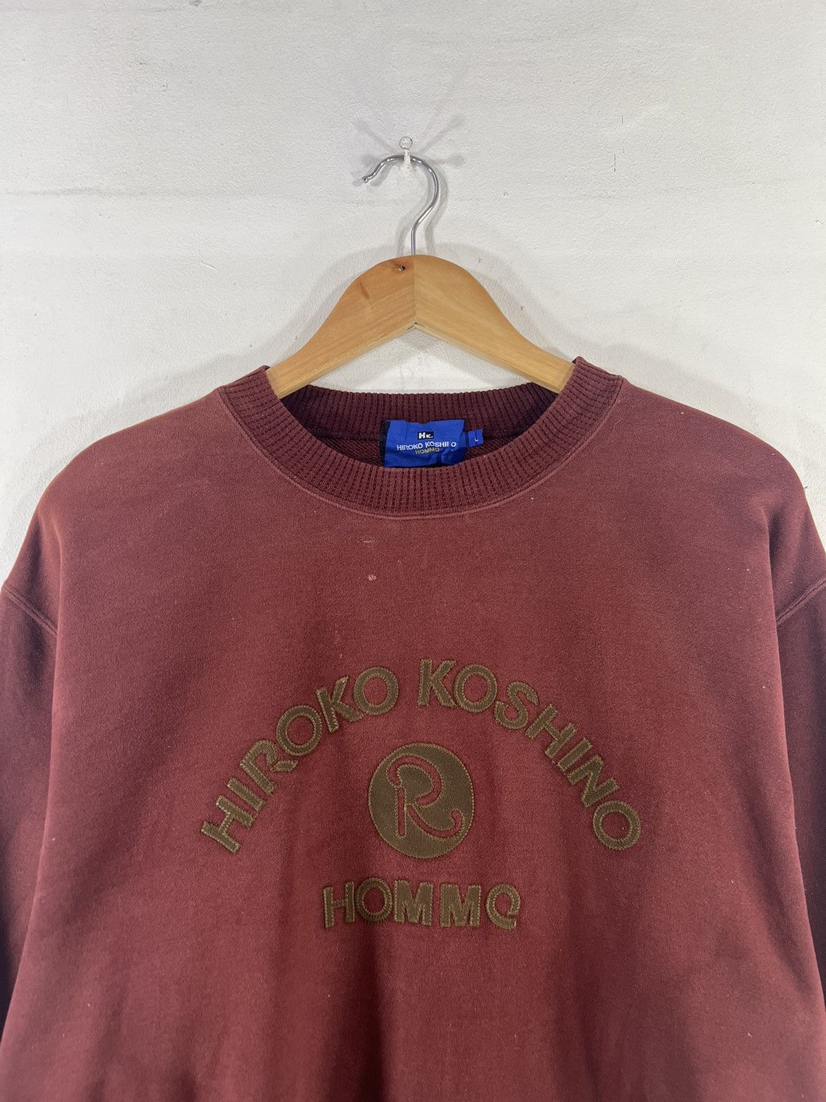 Hiroko Koshino Homme Vintage 90's Hiroko Koshino Homme Spellout Sweatshirt Size US L / EU 52-54 / 3 - 3 Thumbnail