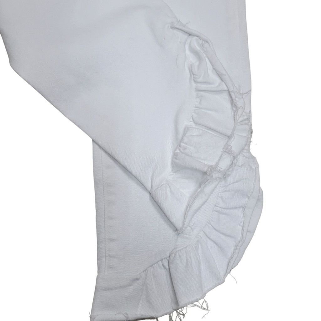 Paige PAIGE Hoxton Straight Ruffle-Detail Ankle. Size 30.Inseam 27 Size 30" / US 8 / IT 44 - 10 Thumbnail