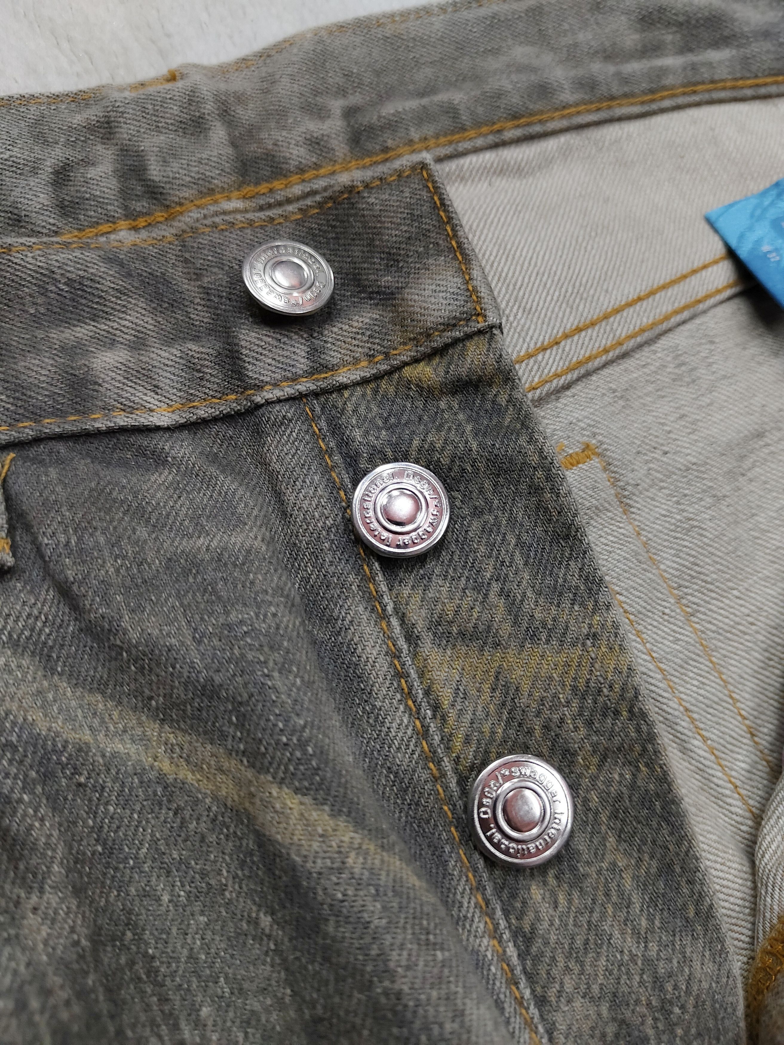PHENOMENON 90s Swagger- Street Archive Dollar Pacth Mud Wash Jeans Size US 32 / EU 48 - 3 Thumbnail