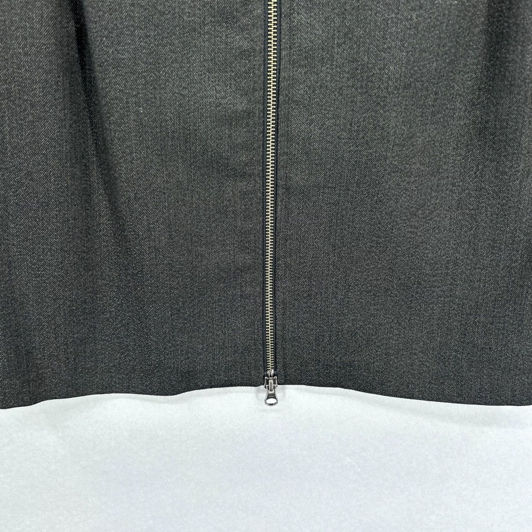 Adam Lippes Adam Lippes Skirt Womens Size 4 Gray Charcoal Pencil High Waist Pleated Zip Ruffle Size 27" / US 4 / IT 40 - 3 Thumbnail